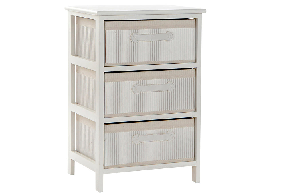 CAJONERA BAMBU PAULOWNIA 42X32X63 BLANCO - Imagen 1