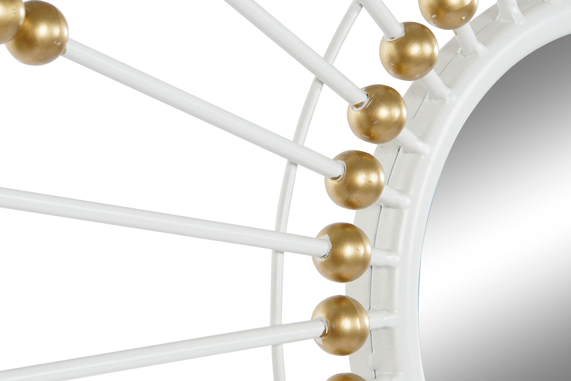 ESPEJO METAL CRISTAL 80X2,5X80 BLANCO - Imagen 4