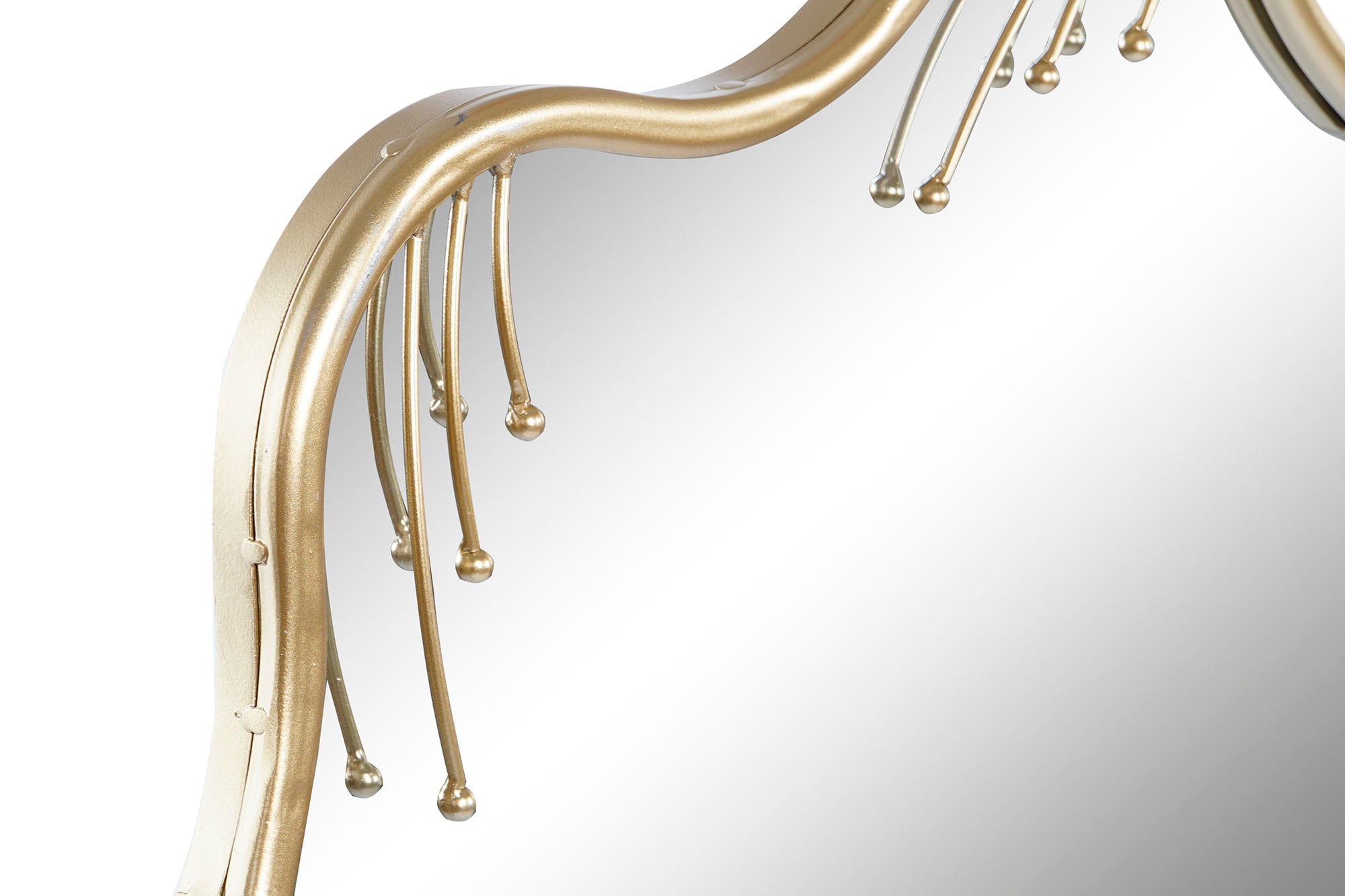 ESPEJO METAL CRISTAL 73X2X73 DORADO - Imagen 2