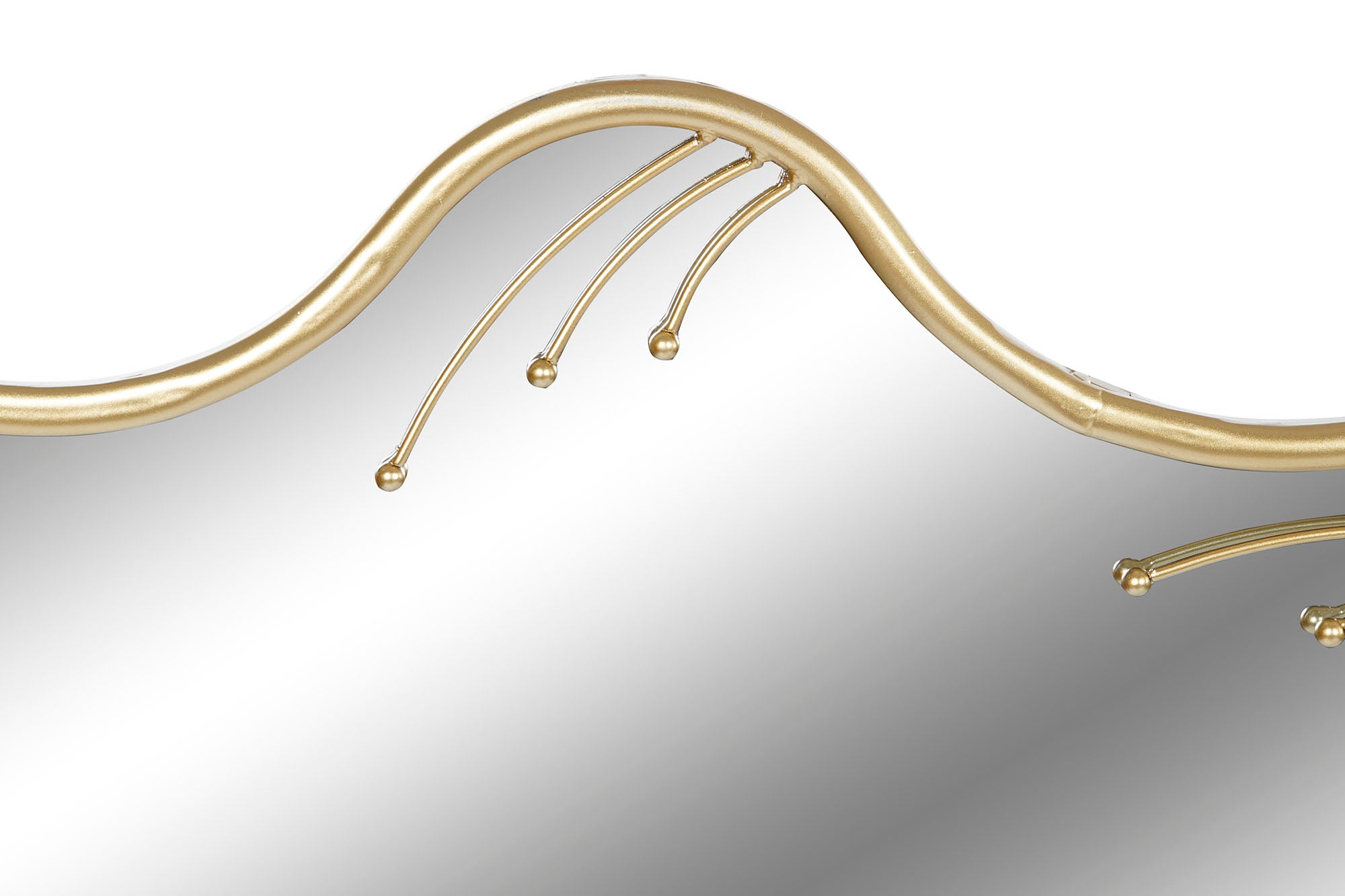 ESPEJO METAL CRISTAL 73X2X73 DORADO - Imagen 3