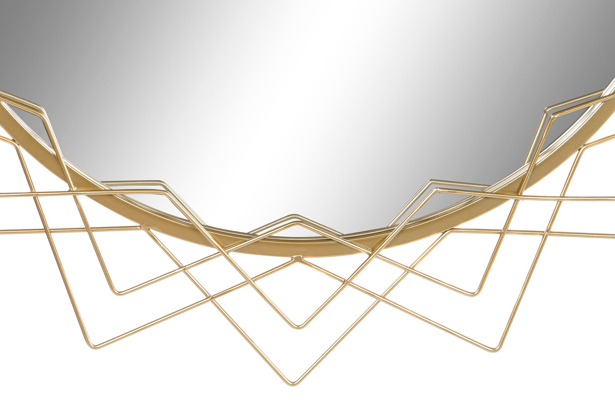 ESPEJO METAL CRISTAL 80X2,5X80 DORADO - Imagen 2