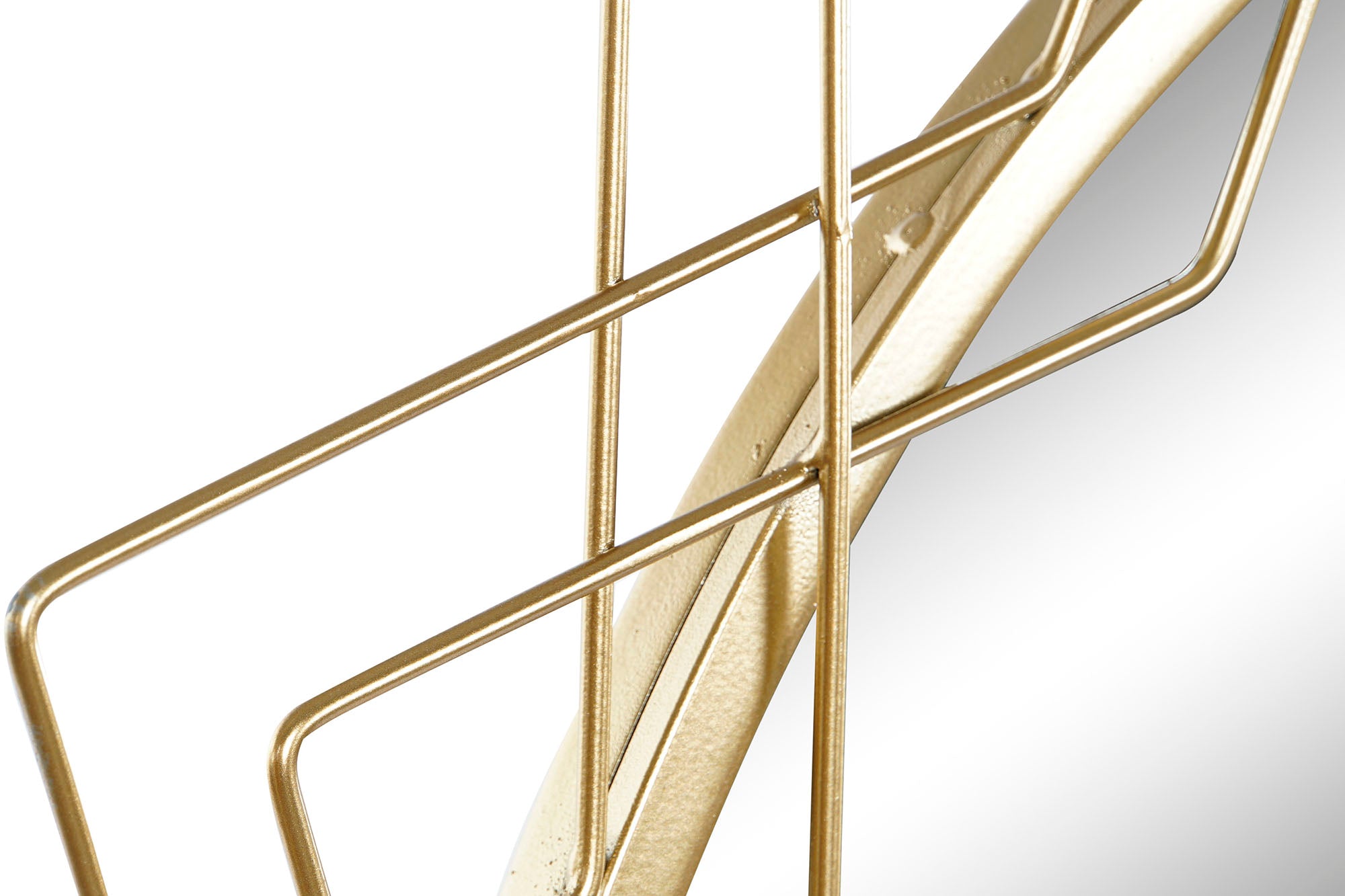 ESPEJO METAL CRISTAL 80X2,5X80 DORADO - Imagen 3