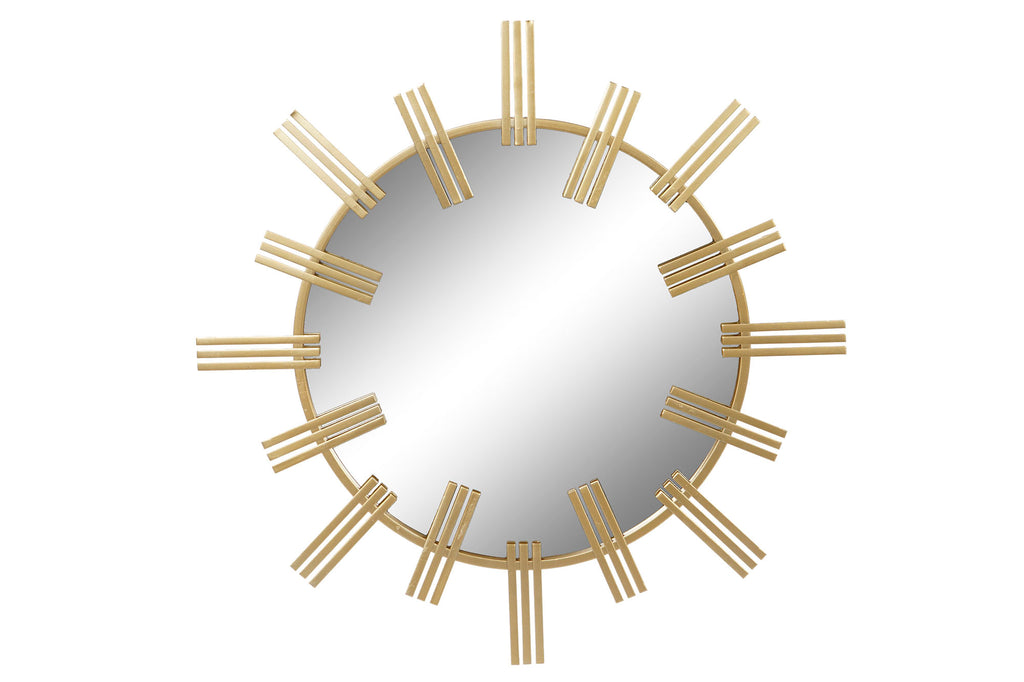 ESPEJO METAL CRISTAL 85X2X85 DORADO - Imagen 1