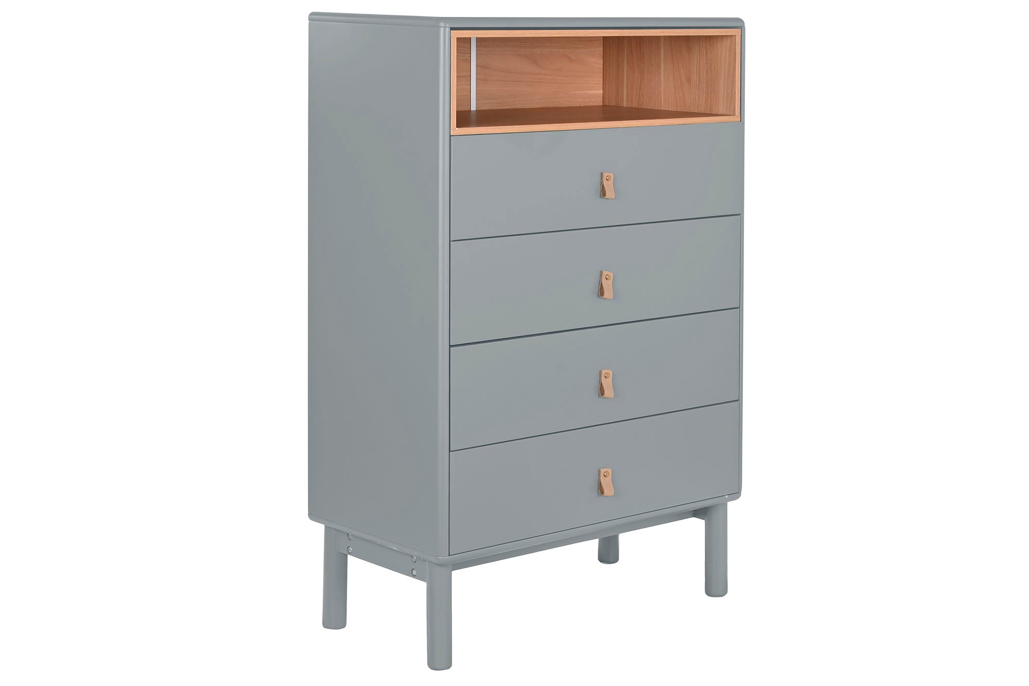 CHIFONIER MDF PU 80X40X117 GRIS - Imagen 1