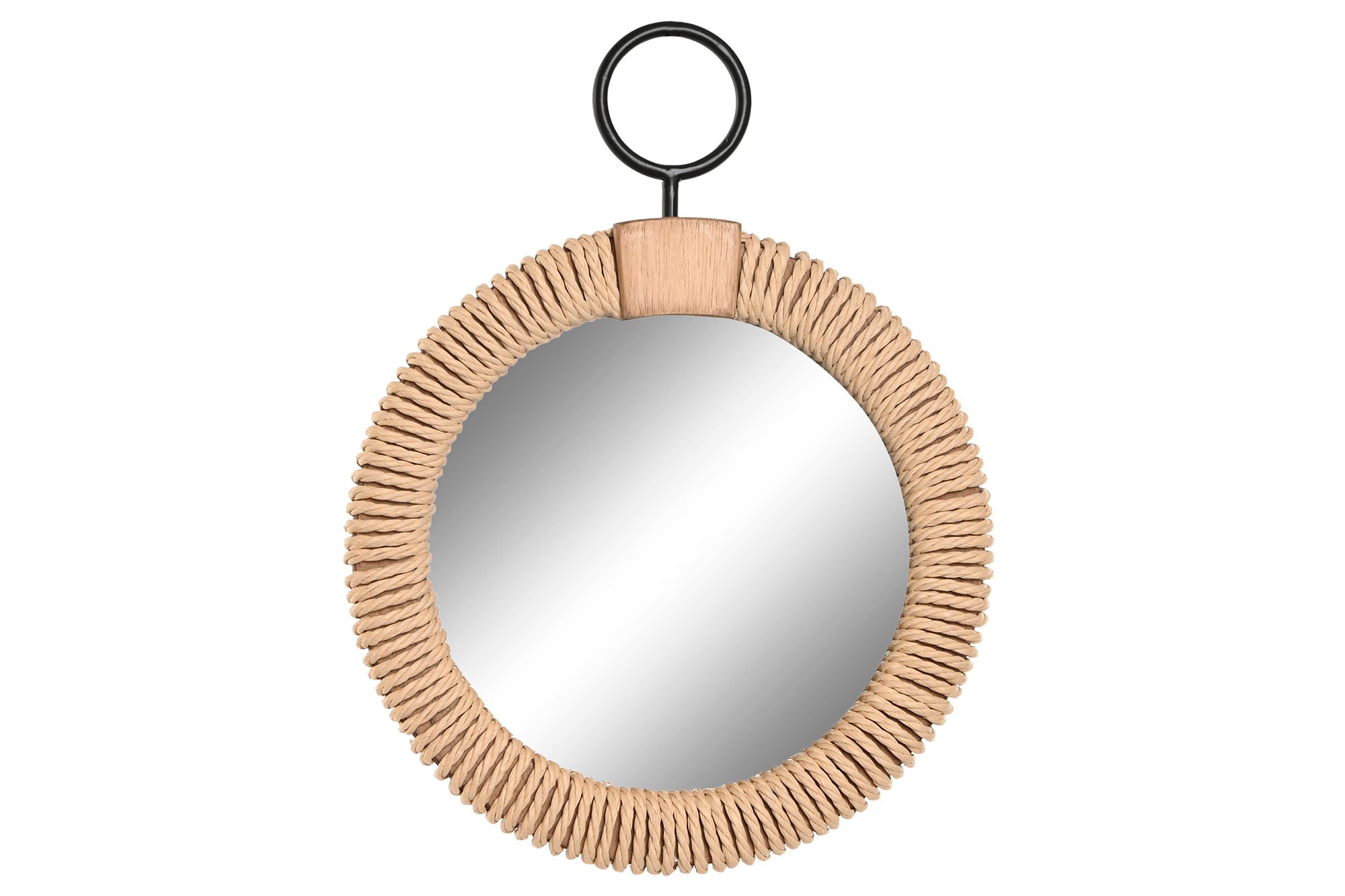 ESPEJO MADERA CUERDA 25X3,5X33 NATURAL - Imagen 3