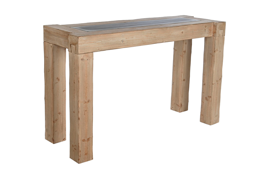 CONSOLA ABETO MDF 155X45X90,5 NATURAL - Imagen 2