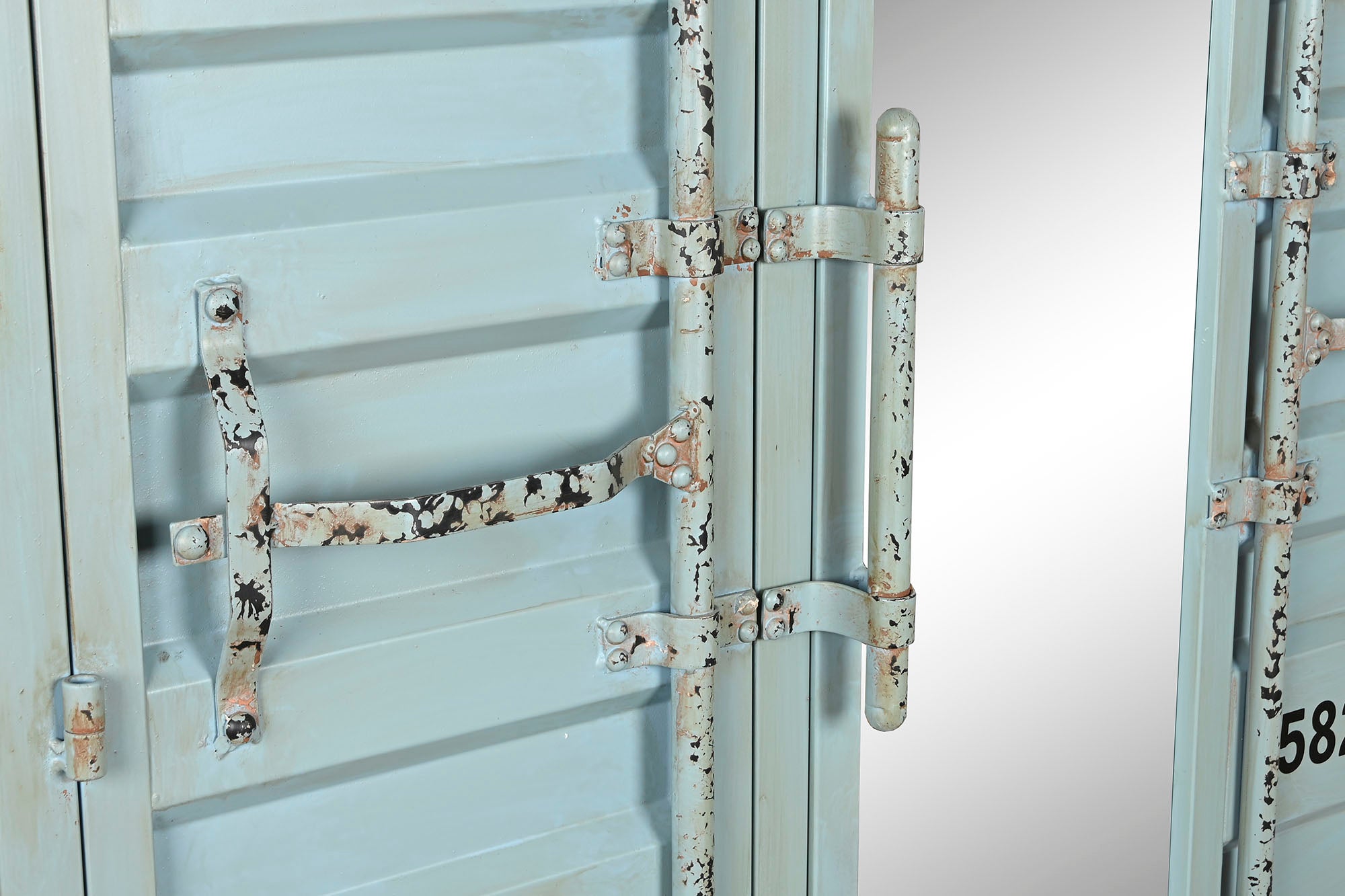 ARMARIO METAL 112X46X174 CONTAINER AZUL CELESTE - Imagen 1