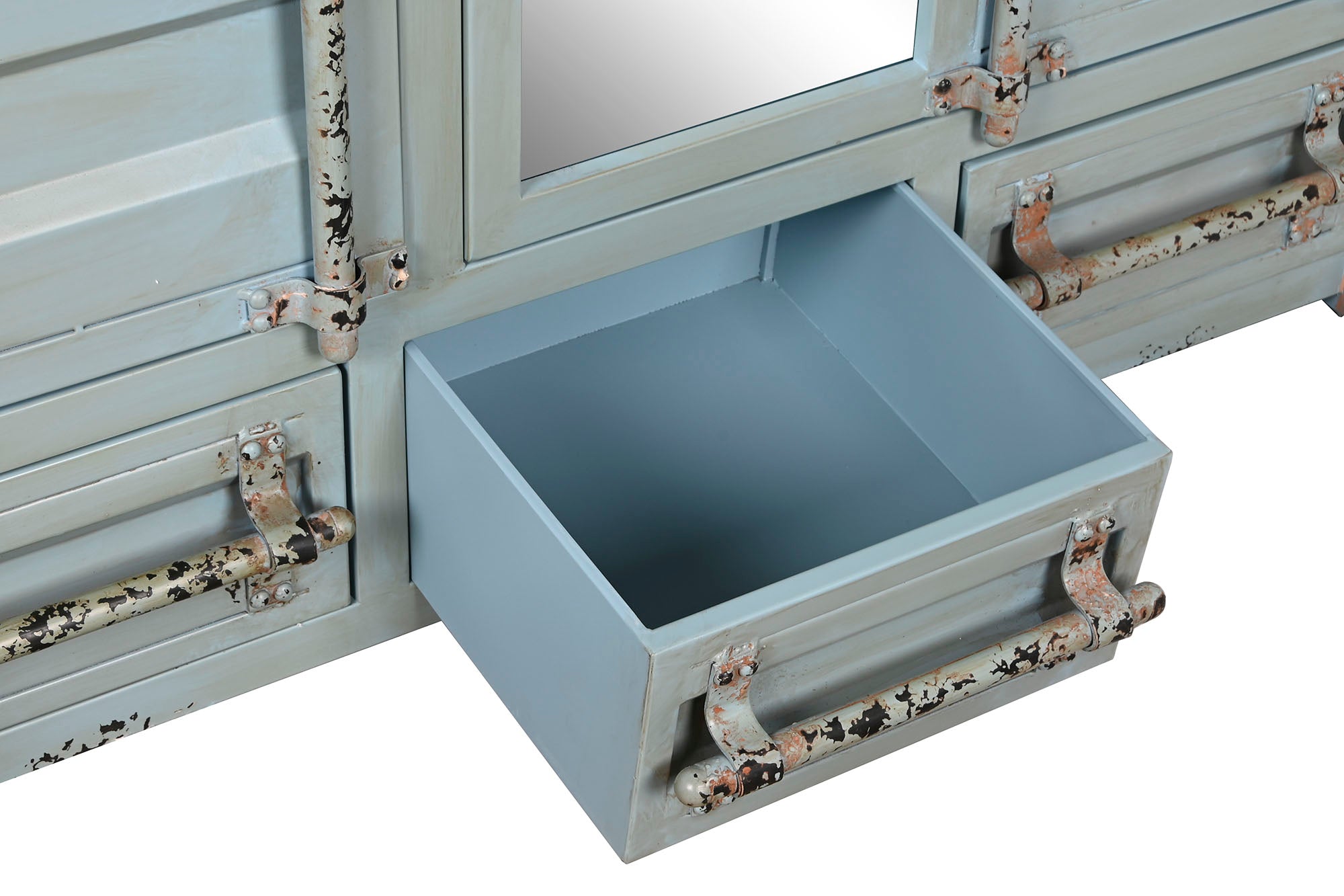 ARMARIO METAL 112X46X174 CONTAINER AZUL CELESTE - Imagen 5