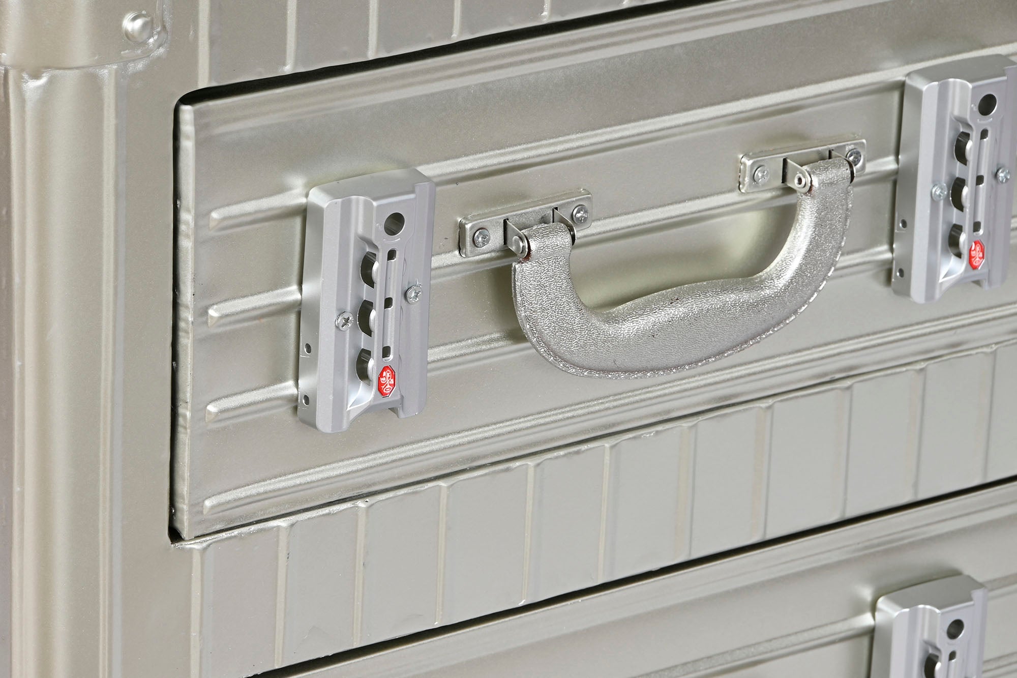 MESITA DE NOCHE METAL MDF 46X39X63 PLATEADO - Imagen 3