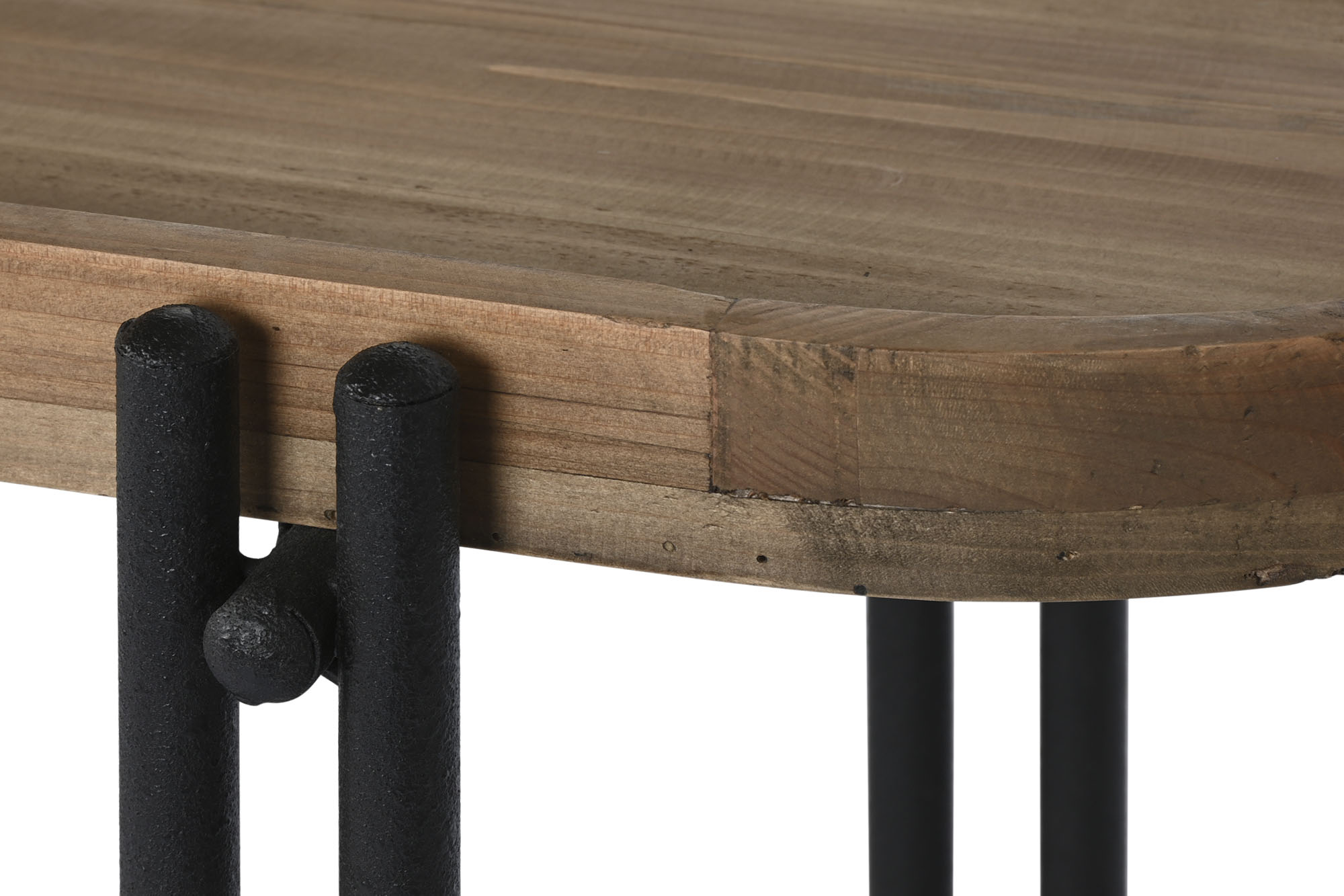 CONSOLA MADERA METAL 115X40X75 MARRON - Imagen 3