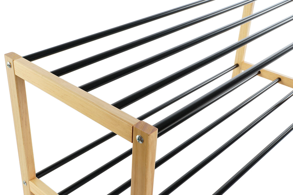 ZAPATERO PINO ACERO 80X31X32 NEGRO - Imagen 2