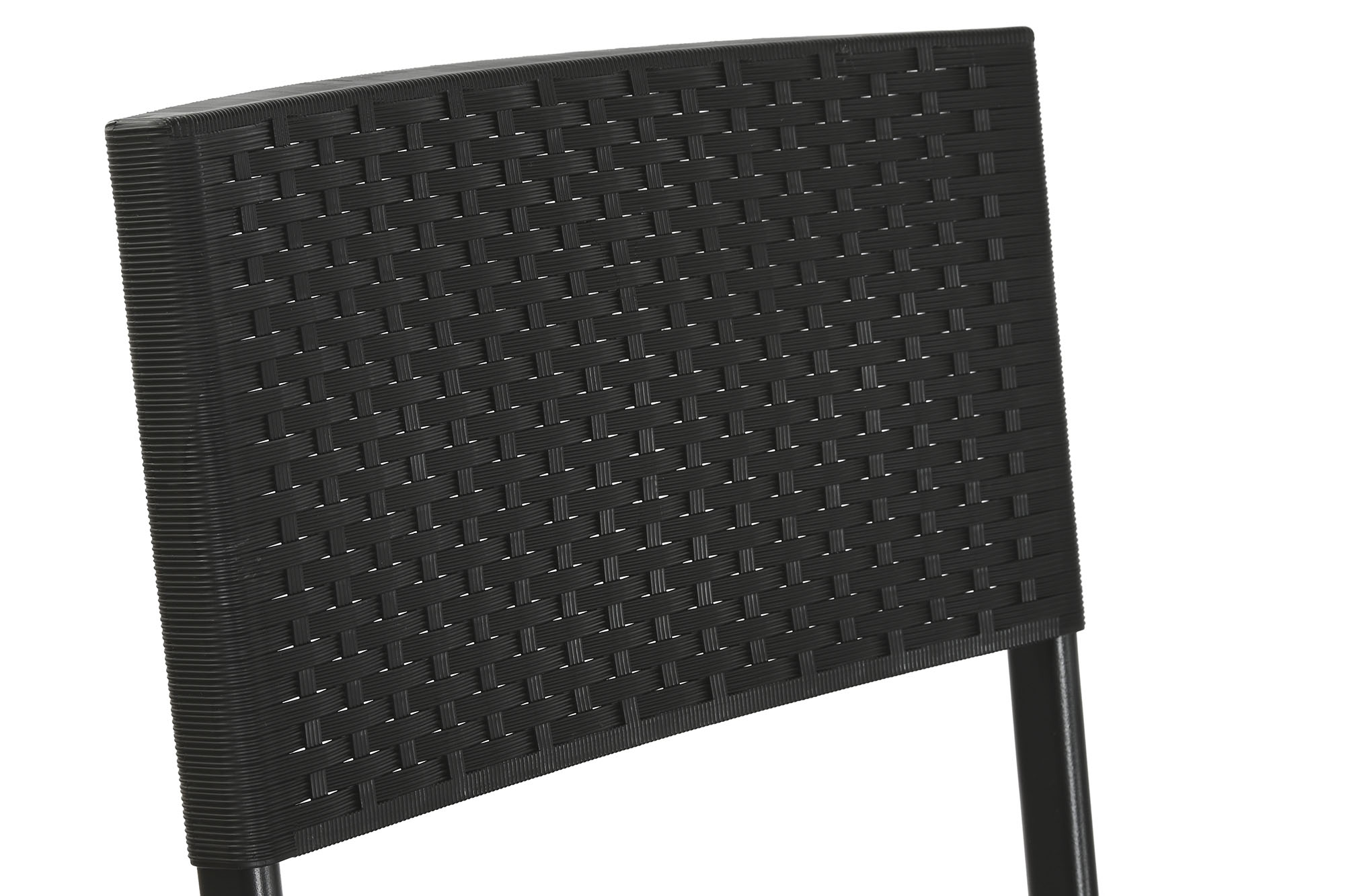 MESA SET 3 RATAN SINTETICO ACERO 58X58X71,5 NEGRO - Imagen 3