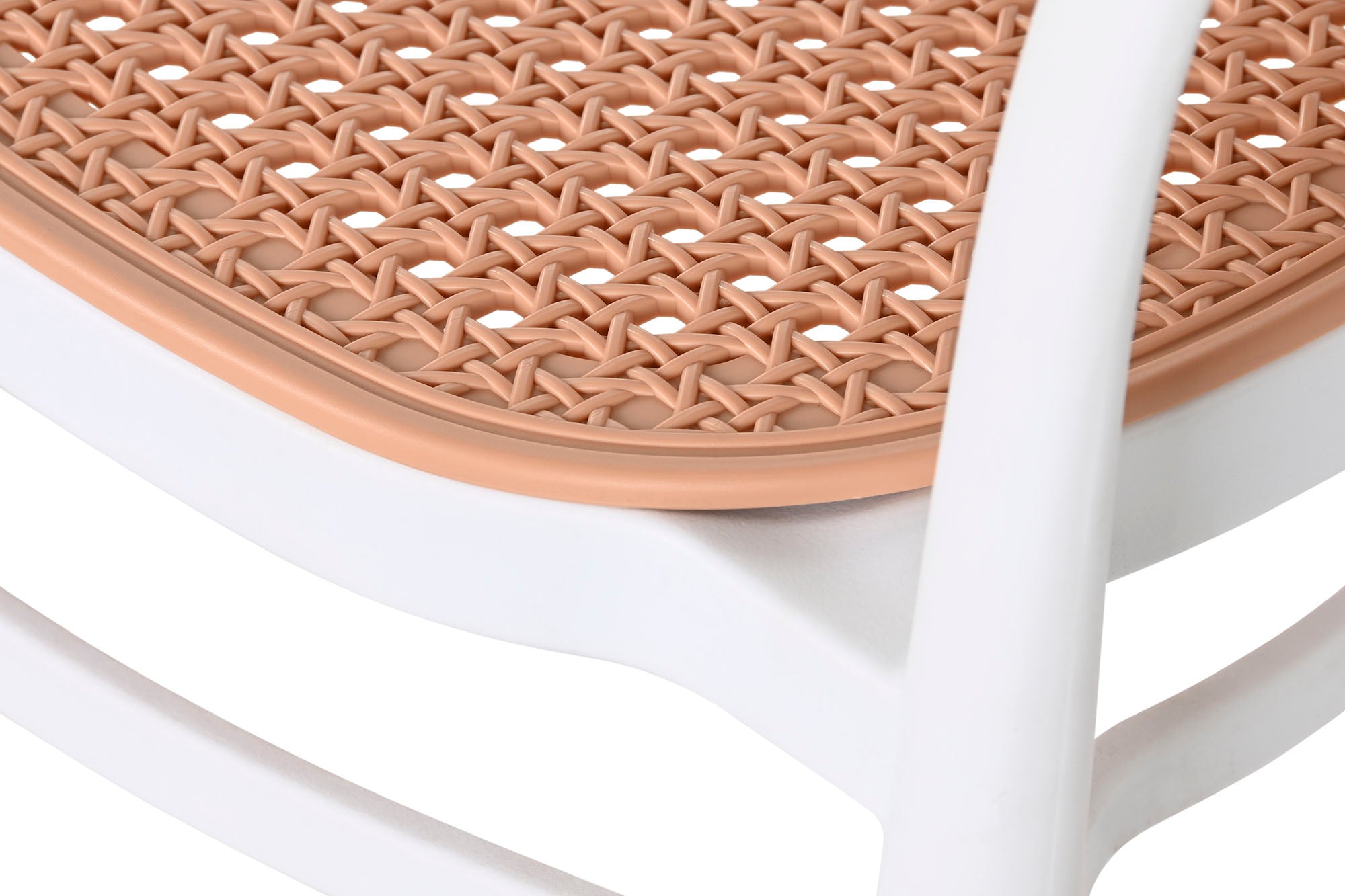 SILLA PP 56X52X86,5 SIMIL RATAN BLANCO - Imagen 5