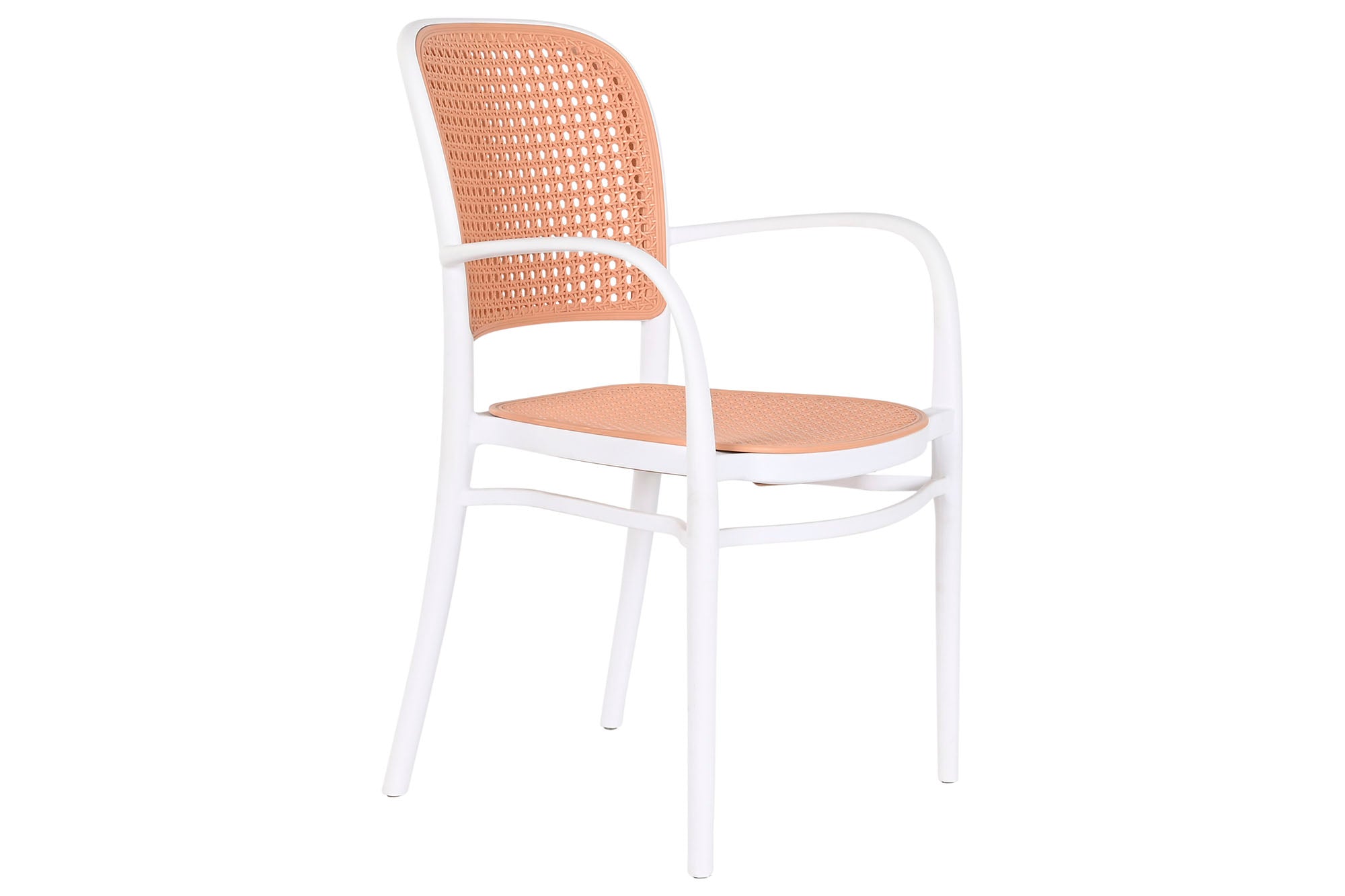 SILLA PP 56X52X86,5 SIMIL RATAN BLANCO - Imagen 1