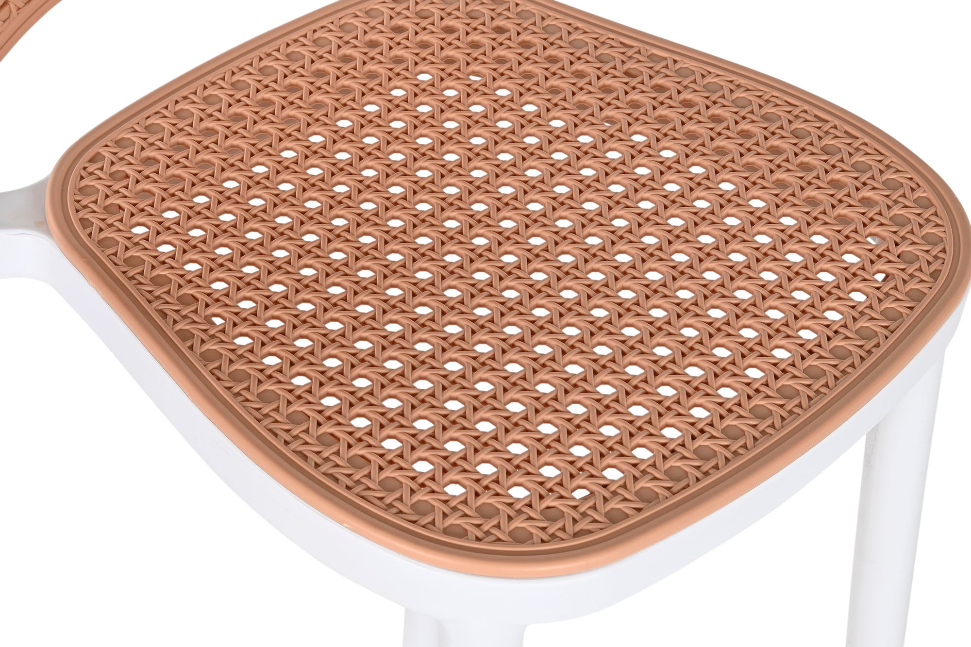 TABURETE PP 48X51X103 SIMIL RATAN BLANCO - Imagen 2