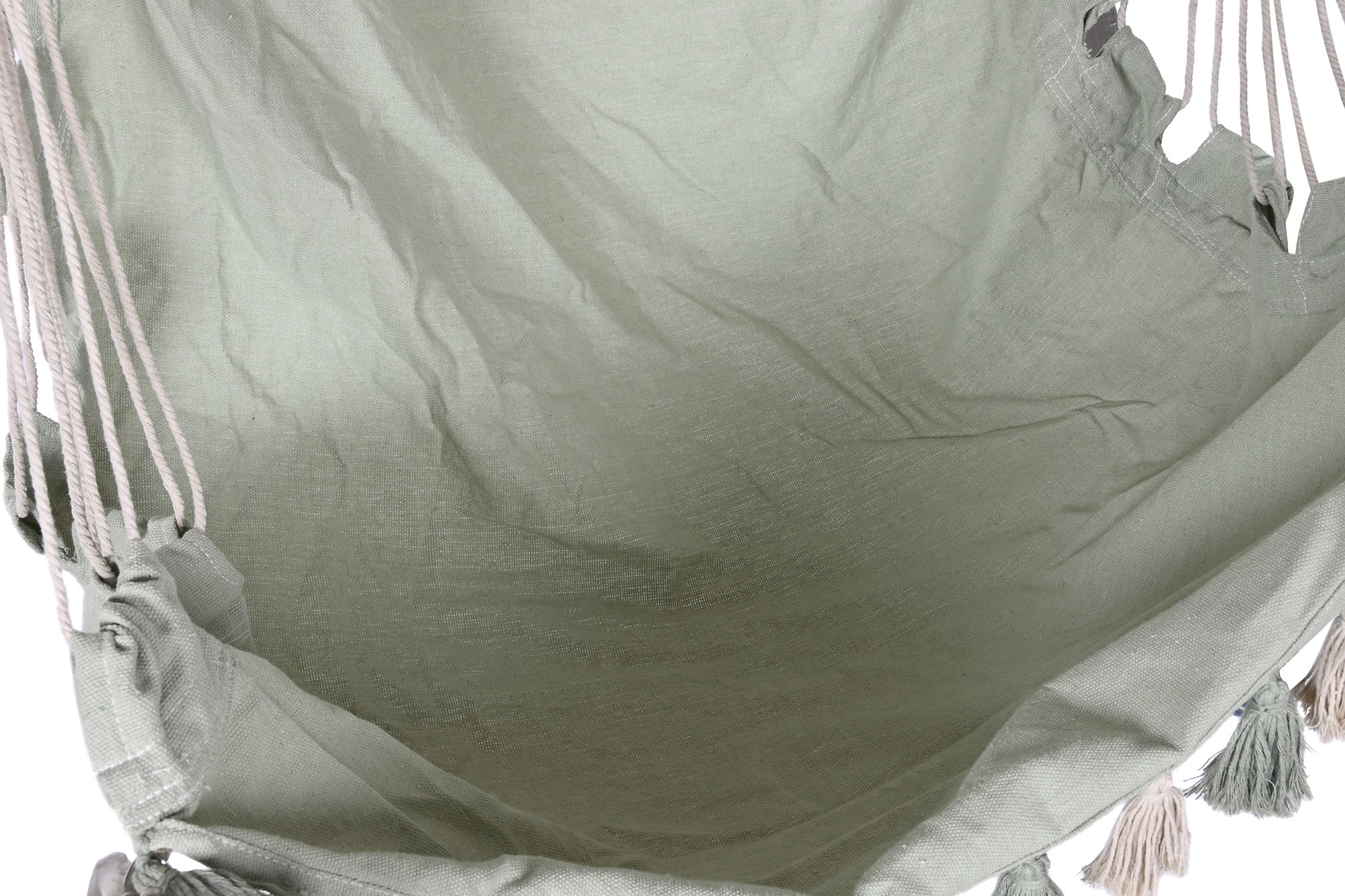 SILLA COLGANTE ALGODON MADERA 100X50X135 BORLAS - Imagen 3