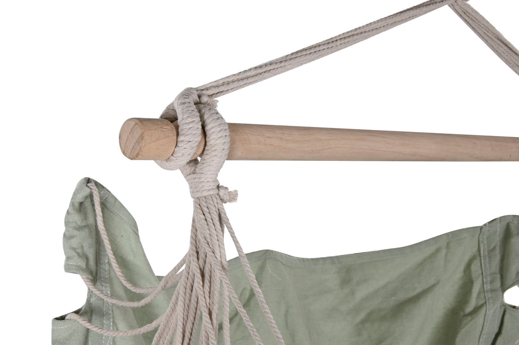 SILLA COLGANTE ALGODON MADERA 100X50X135 BORLAS - Imagen 5