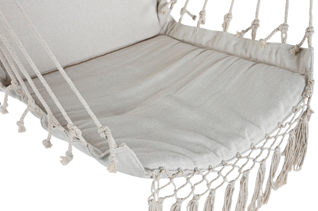 SILLA COLGANTE ALGODON ABETO 90X50X130 BLANCO - Imagen 6
