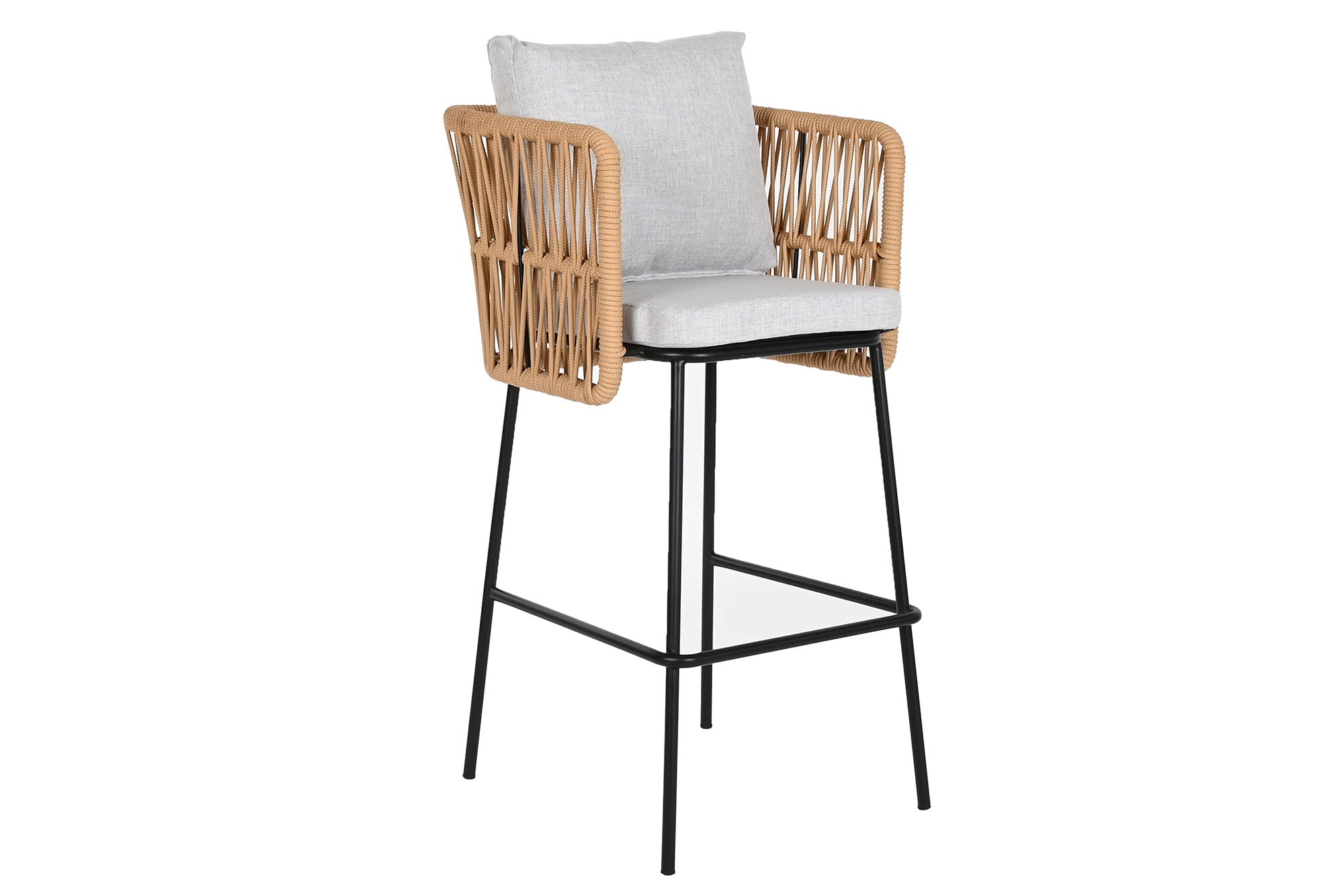 TABURETE ACERO POLIESTER 59X58X100 GRIS - Imagen 1