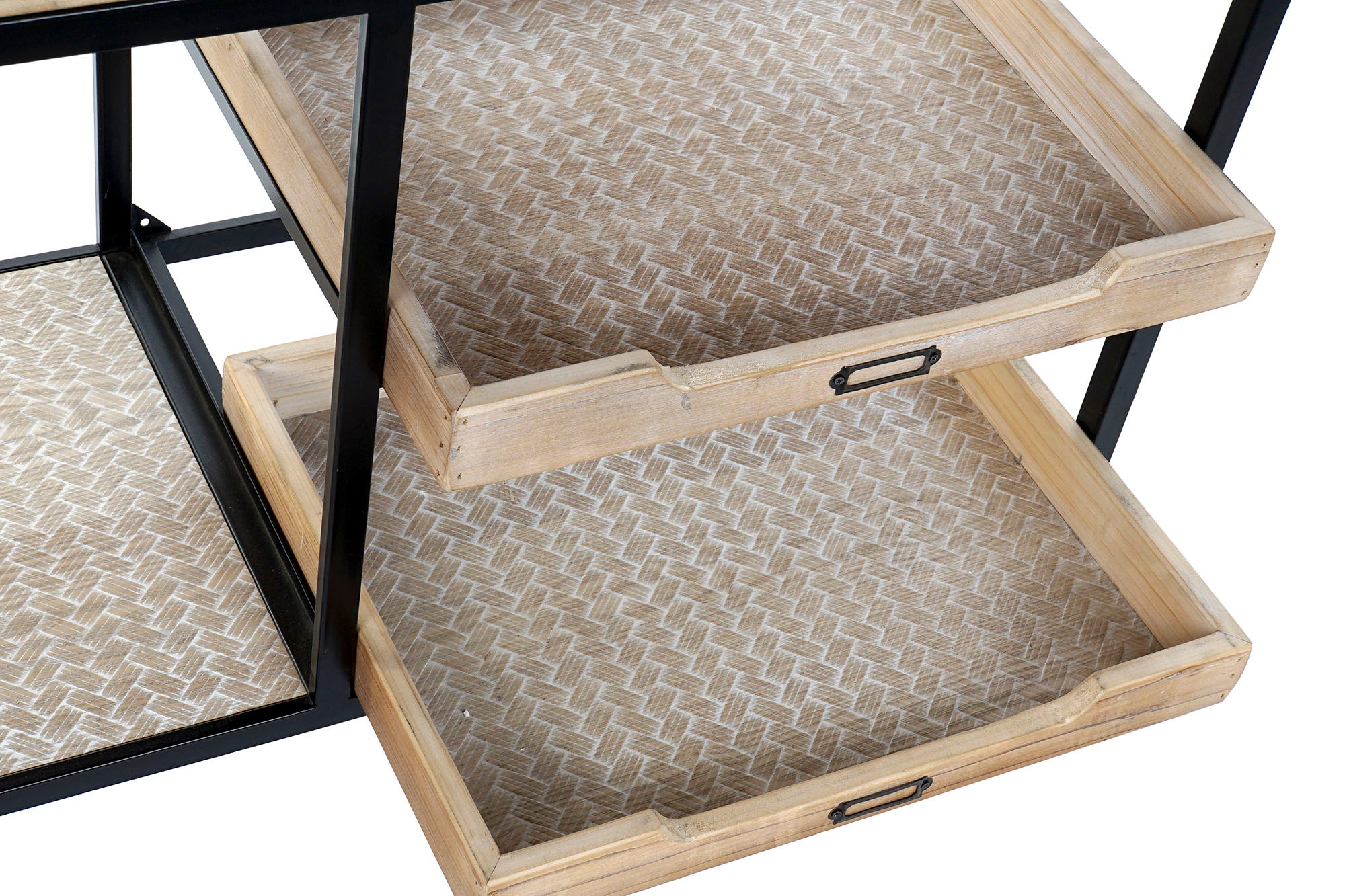 CONSOLA METAL MADERA 120X38X80 NEGRO - Imagen 2