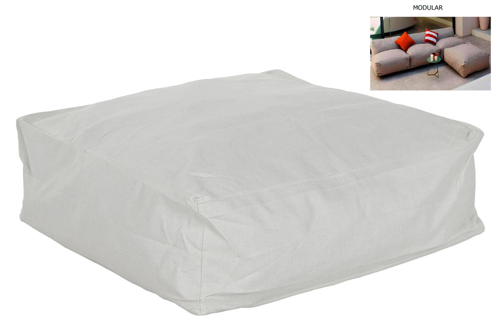 POUF POLIESTER 87X87X32 MODULAR BEIGE - Imagen 1