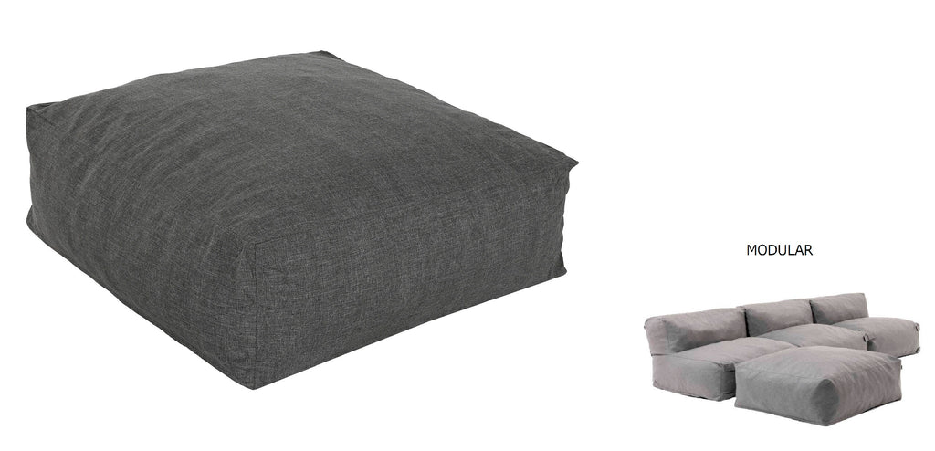 POUF POLIESTER 87X87X32 MODULAR GRIS - Imagen 1
