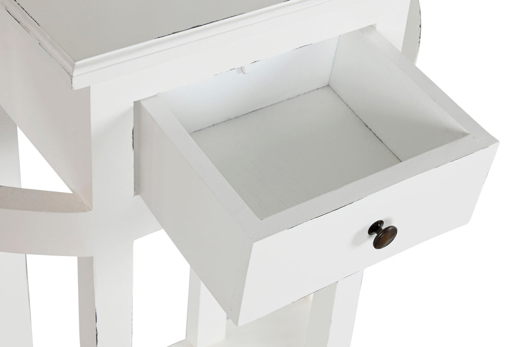 RECIBIDOR CAOBILLA 77X31X180 BLANCO ROTO - Imagen 1