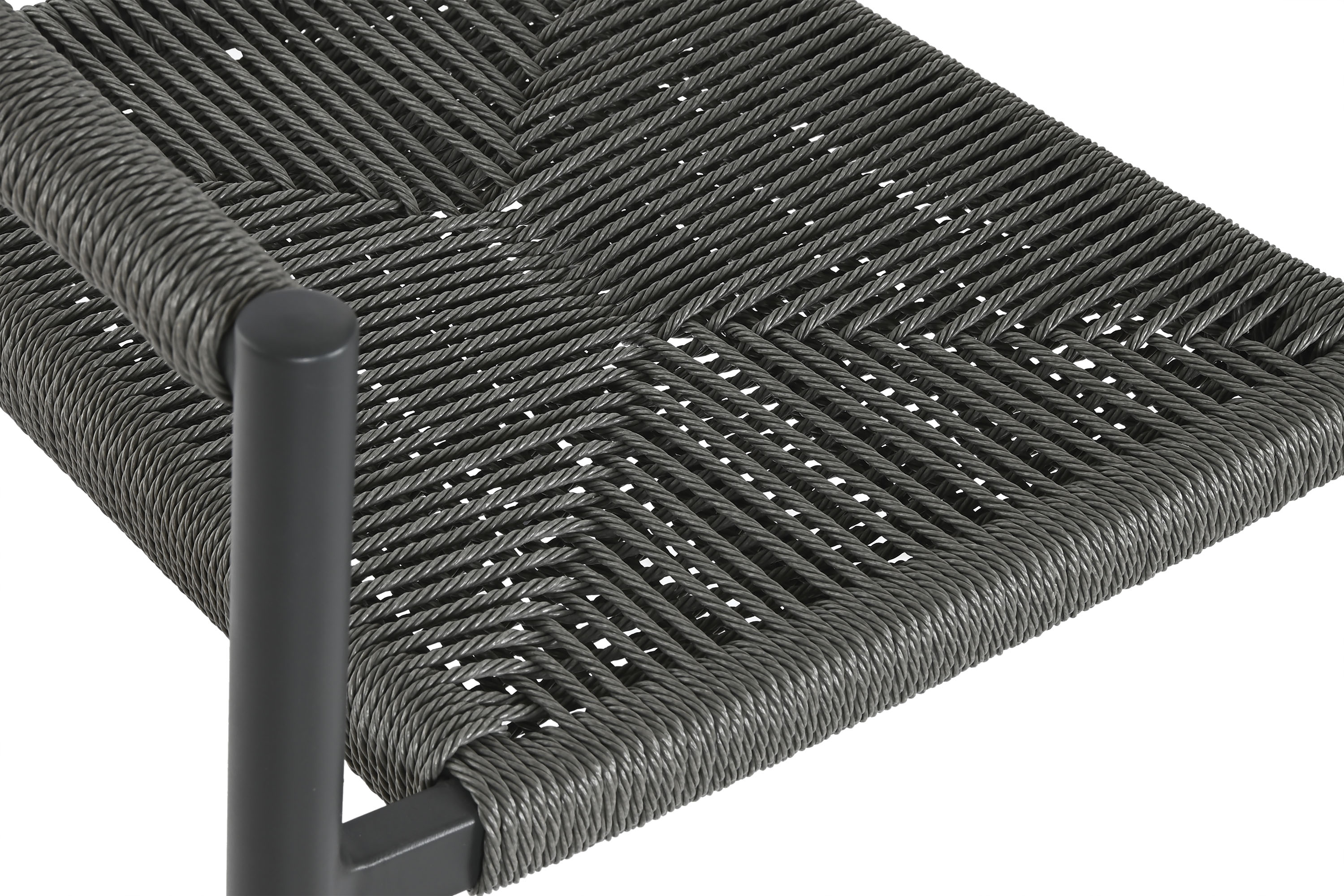 SILLA ALUMINIO RATAN 56X60X78 NEGRO - Imagen 2