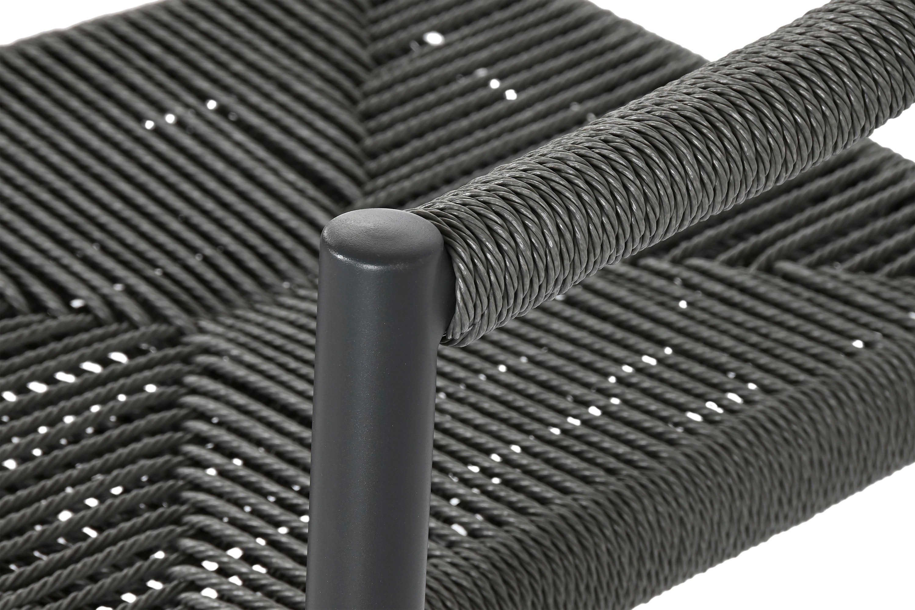 SILLA ALUMINIO RATAN 56X60X78 NEGRO - Imagen 4