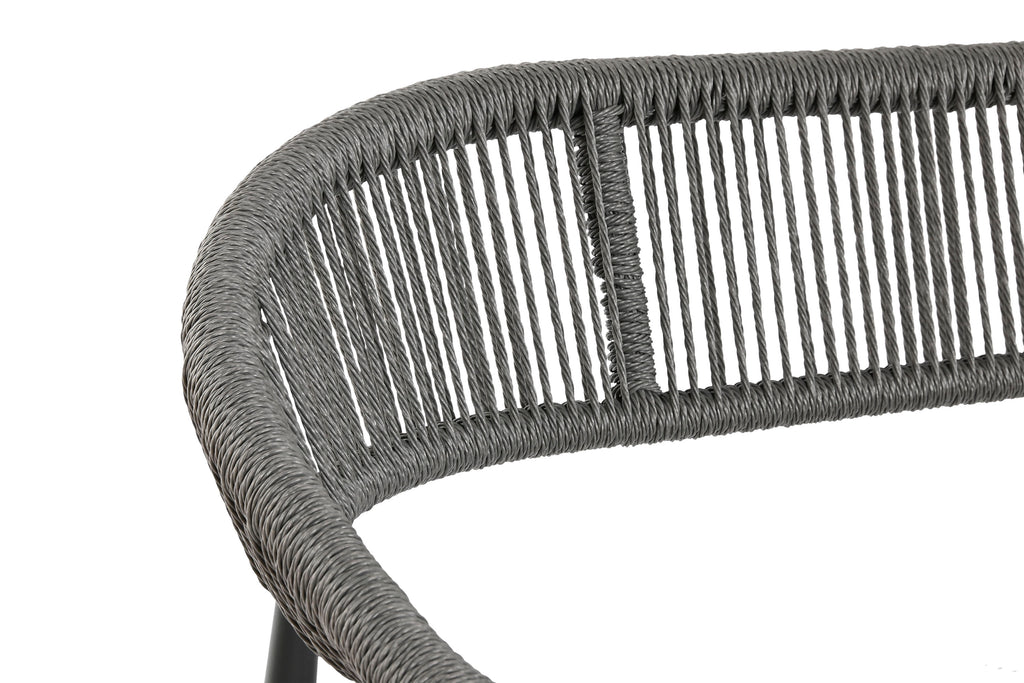 SOFA ALUMINIO RATAN 131X55X76 2 PLAZAS NEGRO - Imagen 3