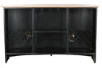MUEBLE BAR HIERRO MANGO 157X52X90 FOCOS TURQUESA - Imagen 4