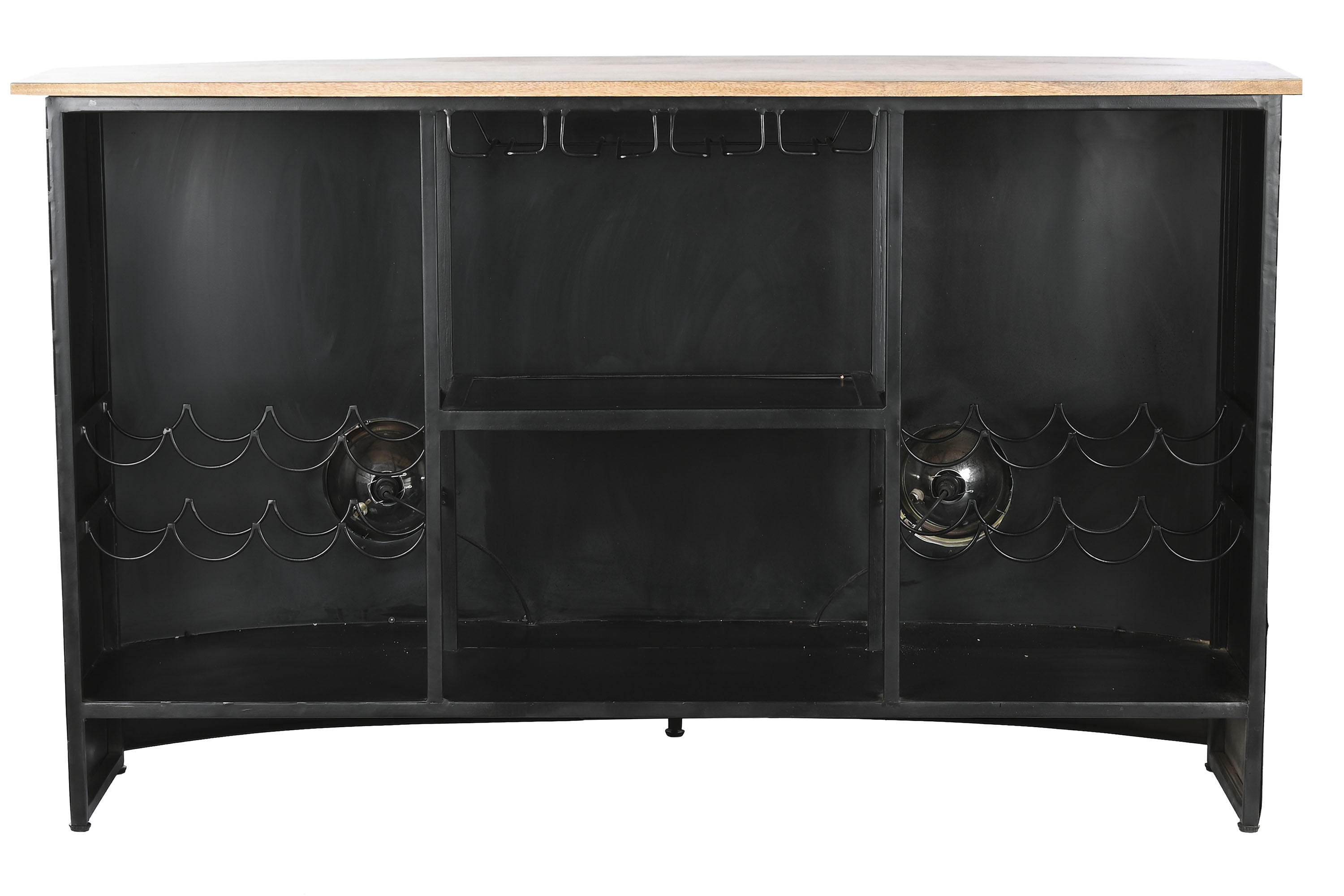 MUEBLE BAR HIERRO MANGO 157X52X90 FOCOS TURQUESA - Imagen 4