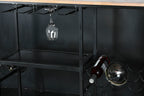 MUEBLE BAR HIERRO MANGO 157X52X90 FOCOS TURQUESA - Imagen 5