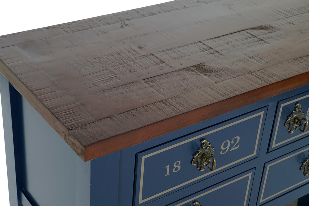 CONSOLA PAULOWNIA 103X35X80 10CAJ, AZUL MARINO - Imagen 2