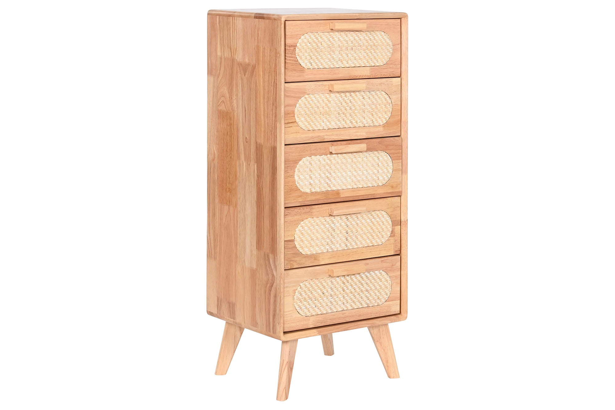 CAJONERA RUBBERWOOD RATAN 40X30X93 NATURAL - Imagen 2