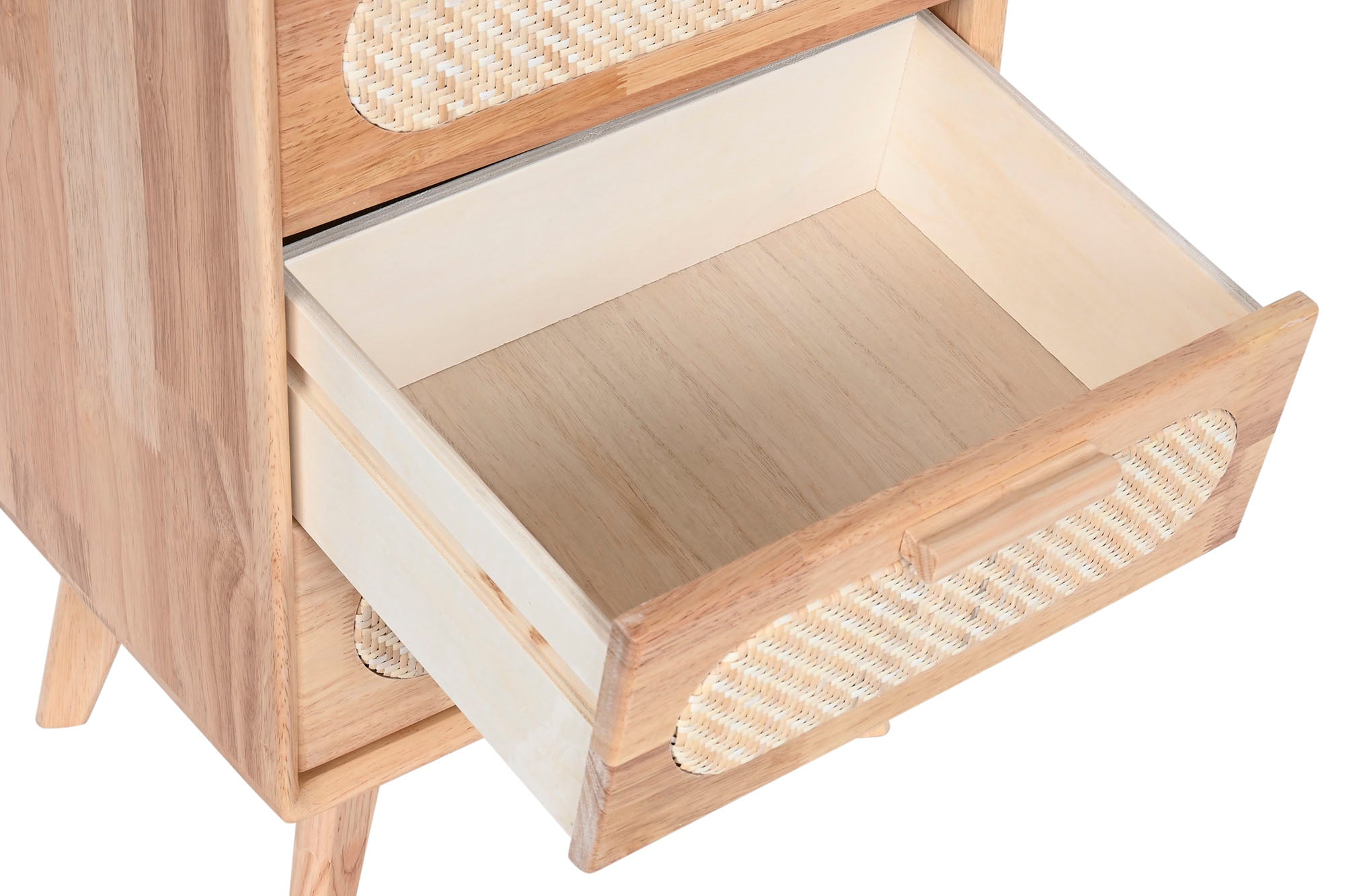 CAJONERA RUBBERWOOD RATAN 40X30X93 NATURAL - Imagen 4