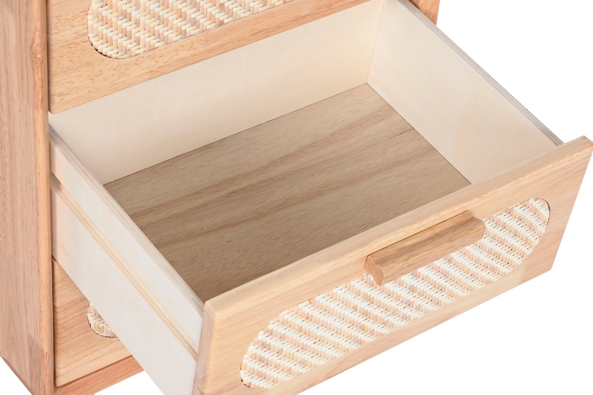 CAJONERA RUBBERWOOD RATAN 40X30X63 NATURAL - Imagen 4