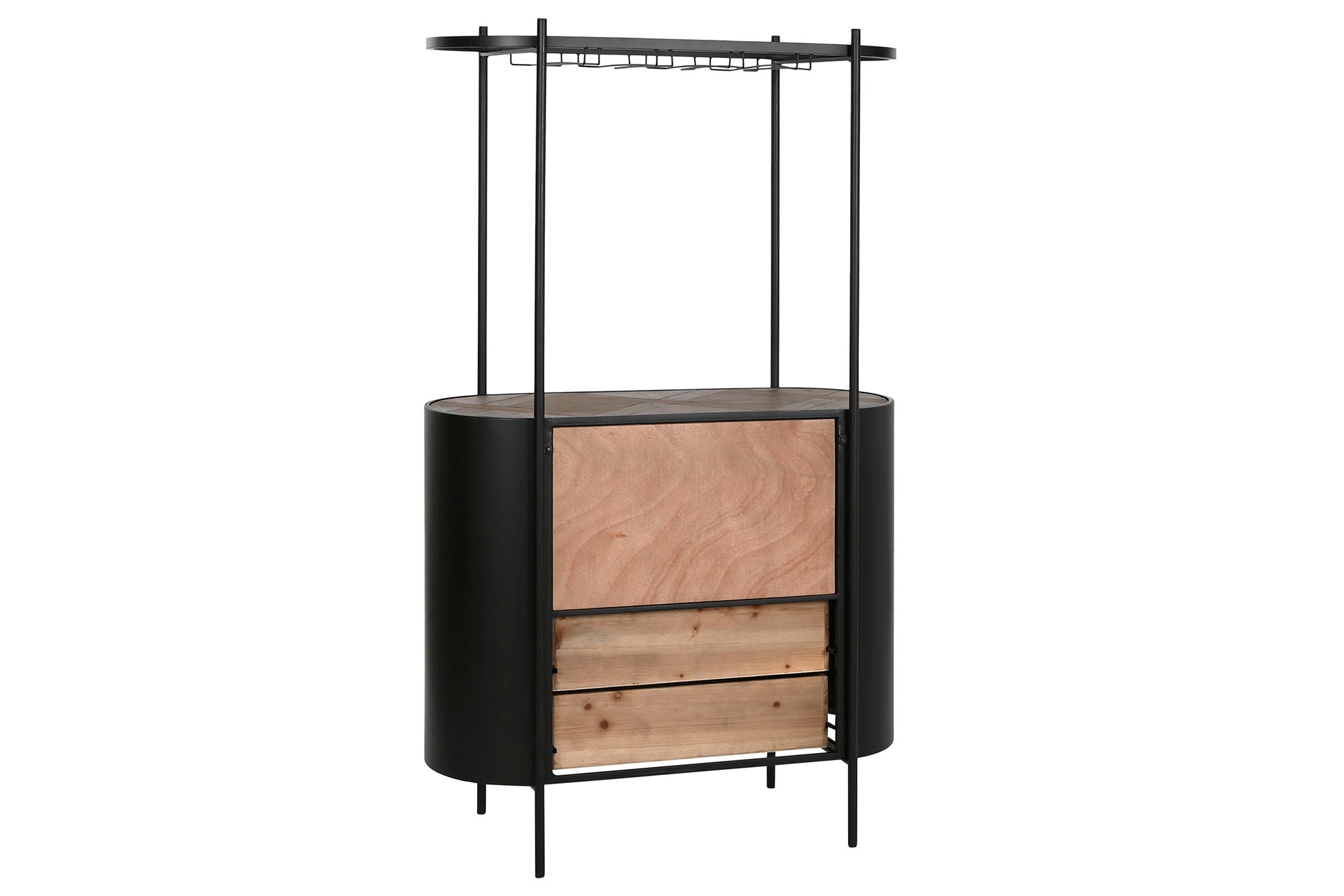 BOTELLERO ABETO METAL 90X36X150 NEGRO - Imagen 3