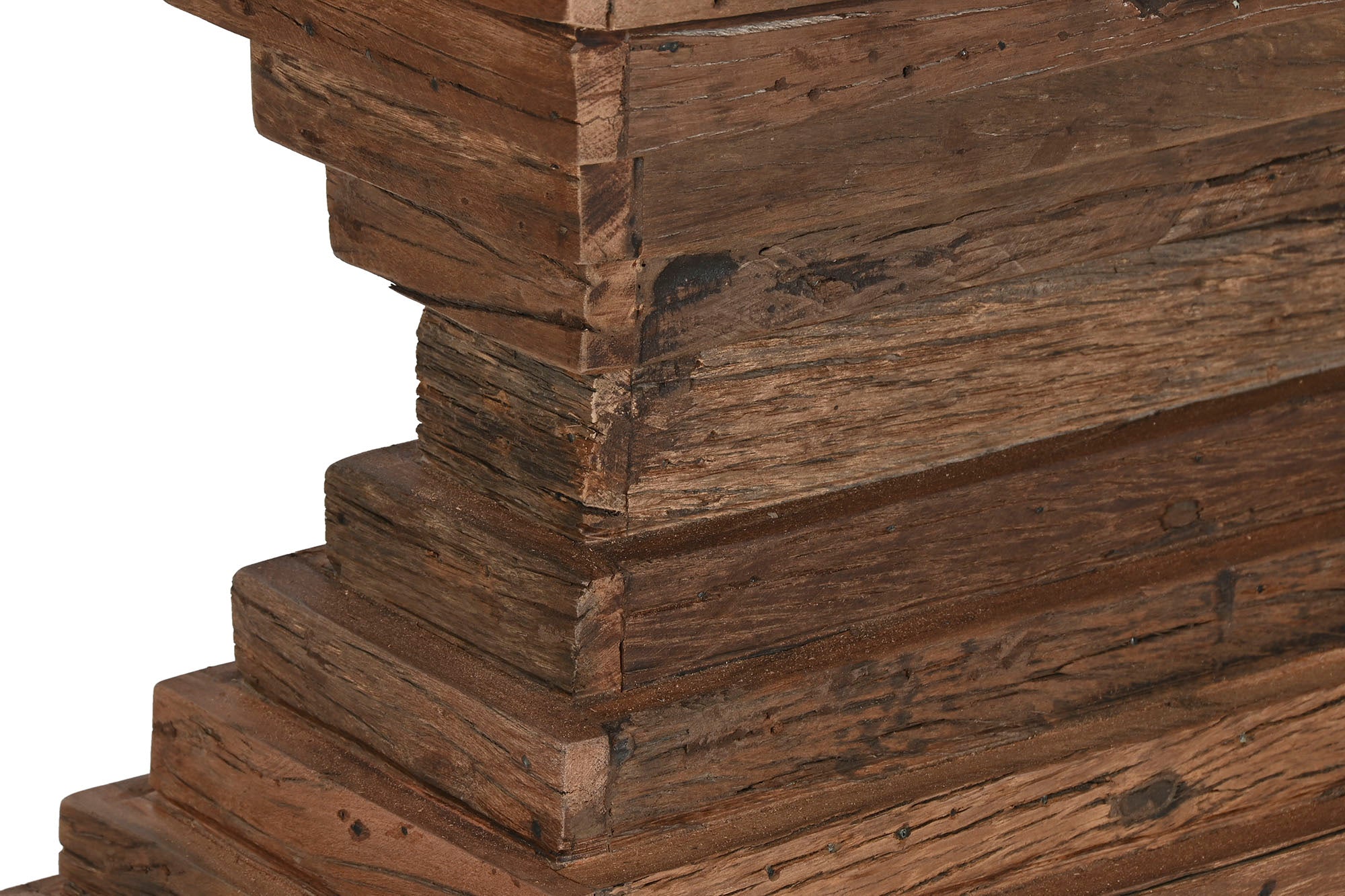 CONSOLA MADERA RECICLADA MARMOL 138X45X87 MARRON - Imagen 5