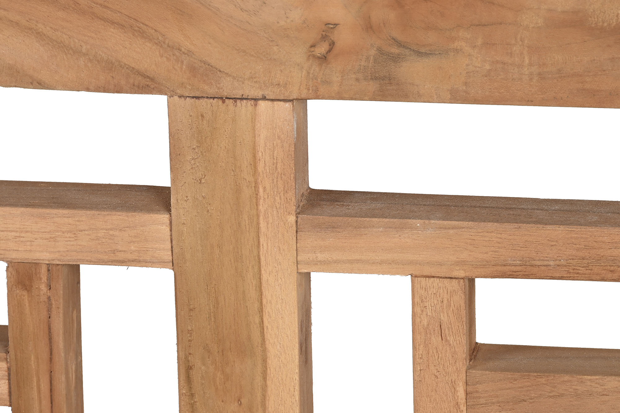 BANCO TECA 200X65X101 TALLADO NATURAL - Imagen 6