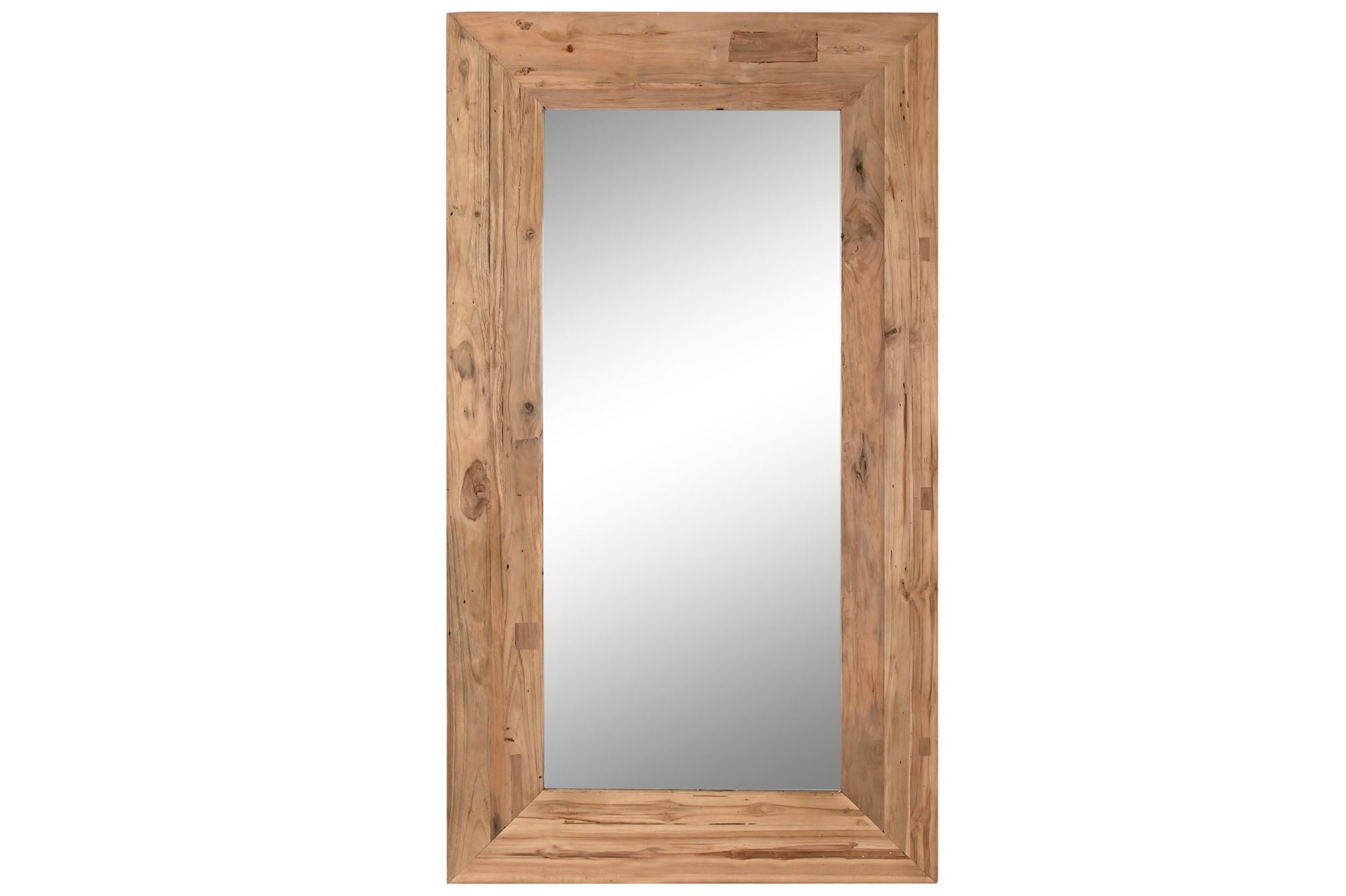 ESPEJO VESTIDOR TECA RECICLADA 100X7X180 NATURAL - Imagen 1