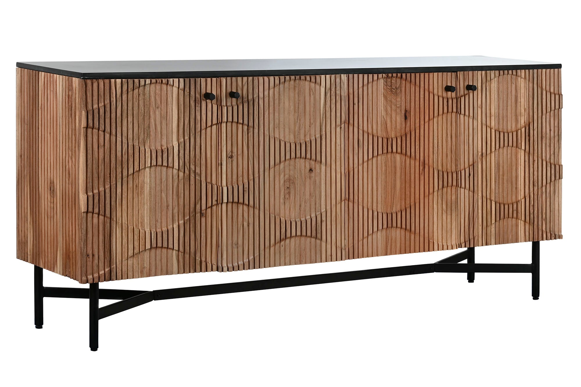 BUFFET ACACIA MARMOL 175X40X76 86,72 NEGRO - Imagen 2