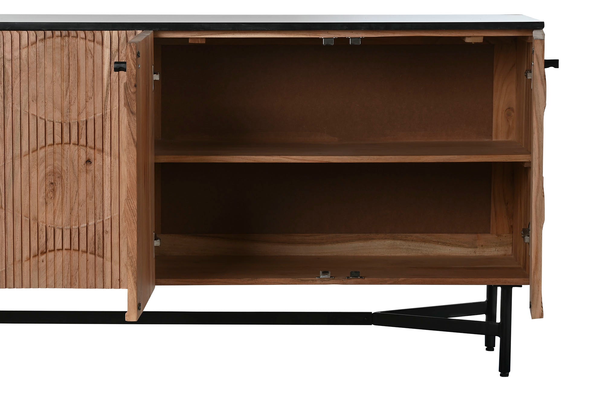 BUFFET ACACIA MARMOL 175X40X76 86,72 NEGRO - Imagen 4