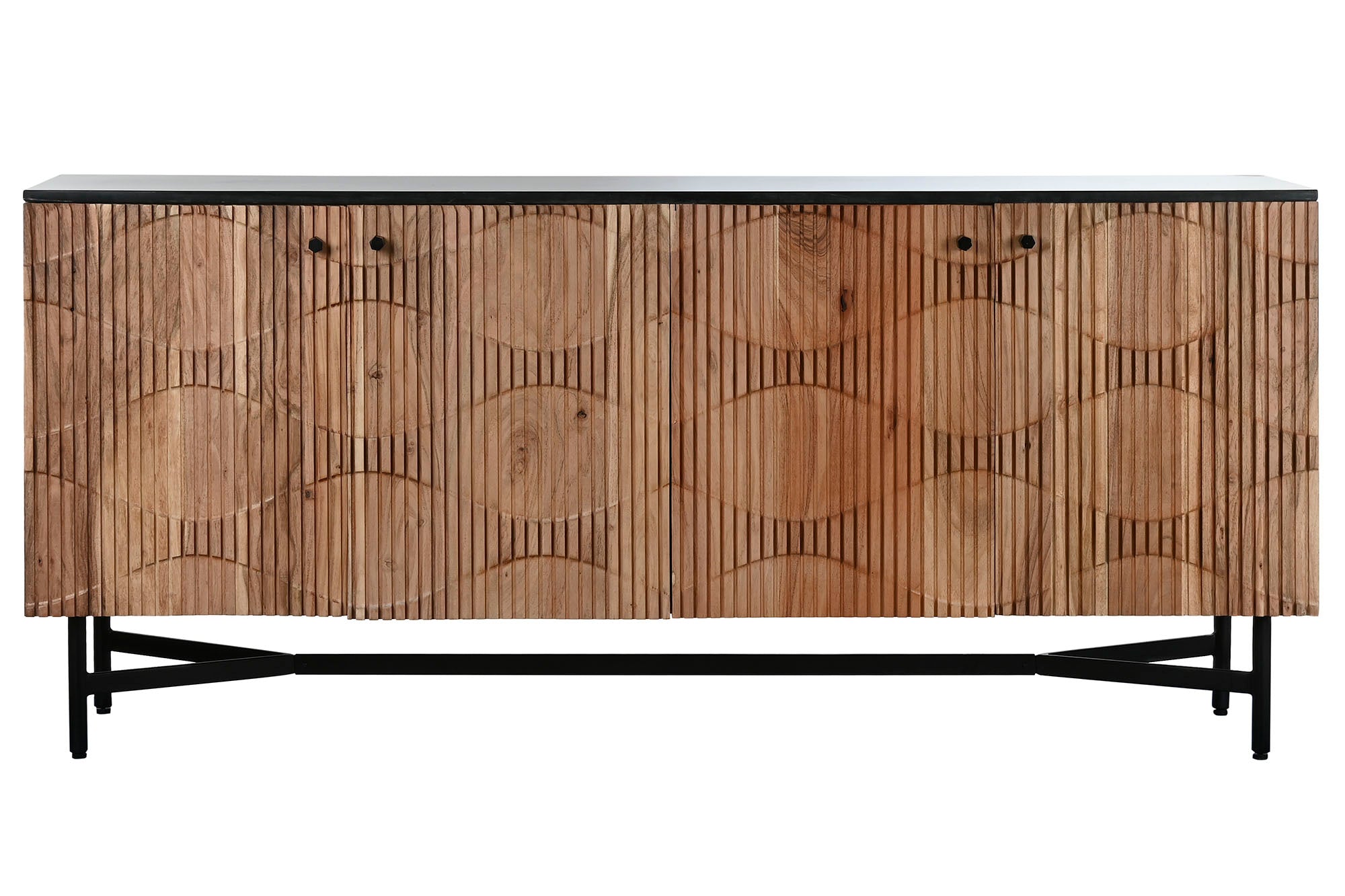 BUFFET ACACIA MARMOL 175X40X76 86,72 NEGRO - Imagen 1