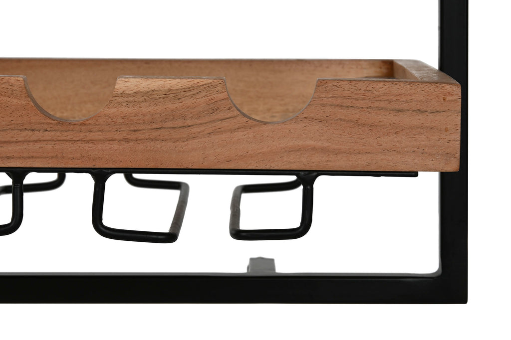 BOTELLERO ACACIA METAL 65X25X35 8 BOTELLAS NATURAL - Imagen 5