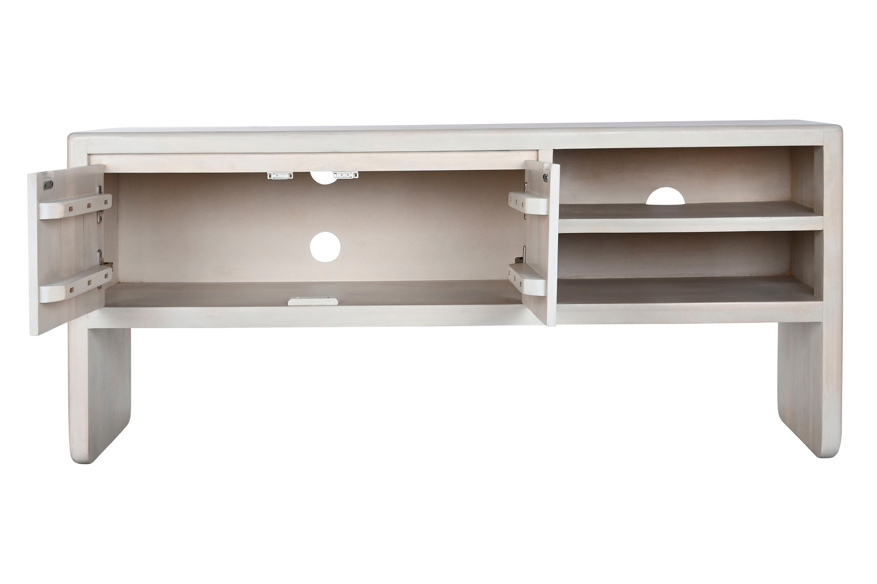 MUEBLE TV MANGO 140X40X60 BLANCO - Imagen 3
