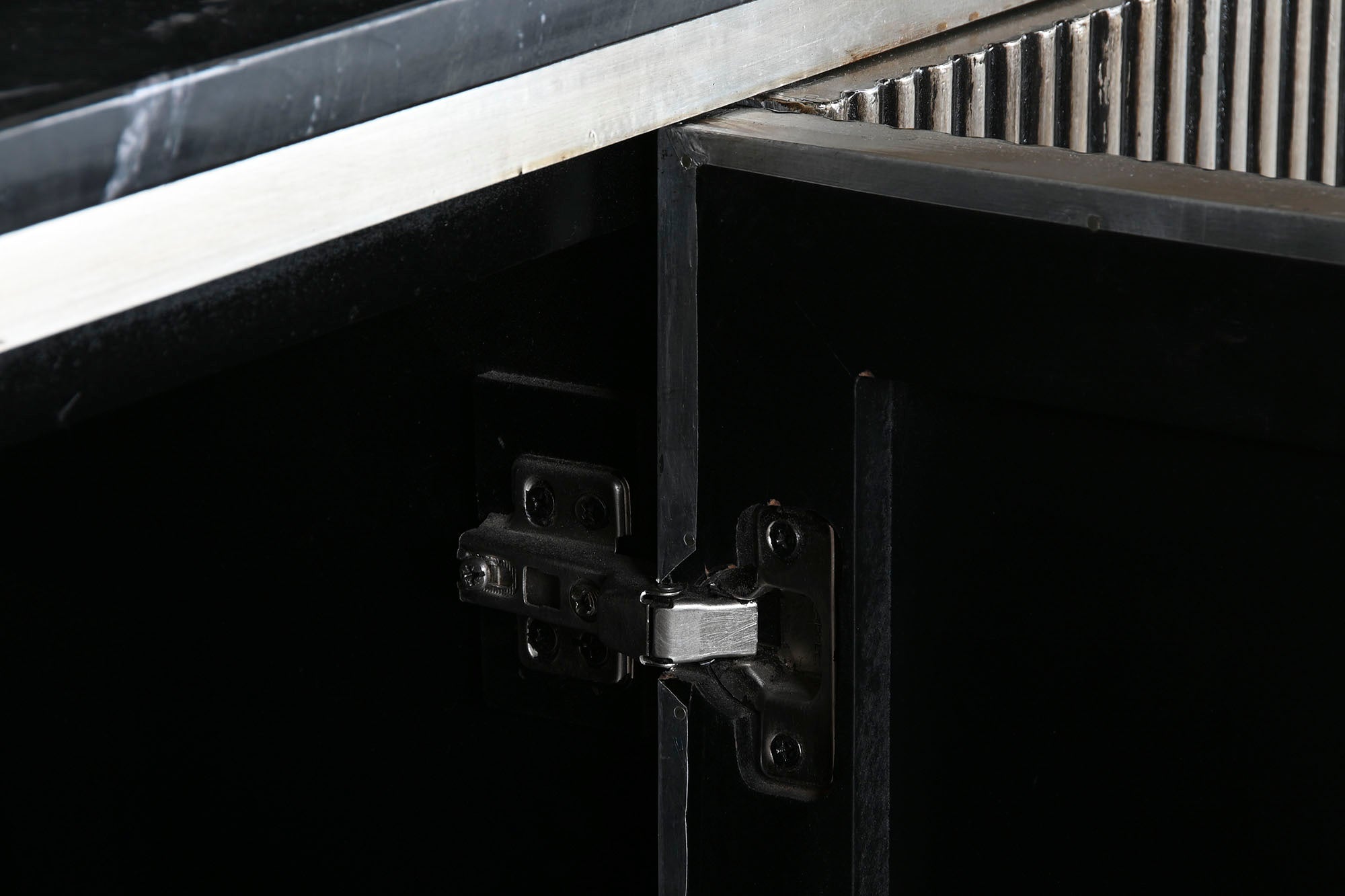 BUFFET LATON MARMOL 180X40X85 PLATEADO - Imagen 5