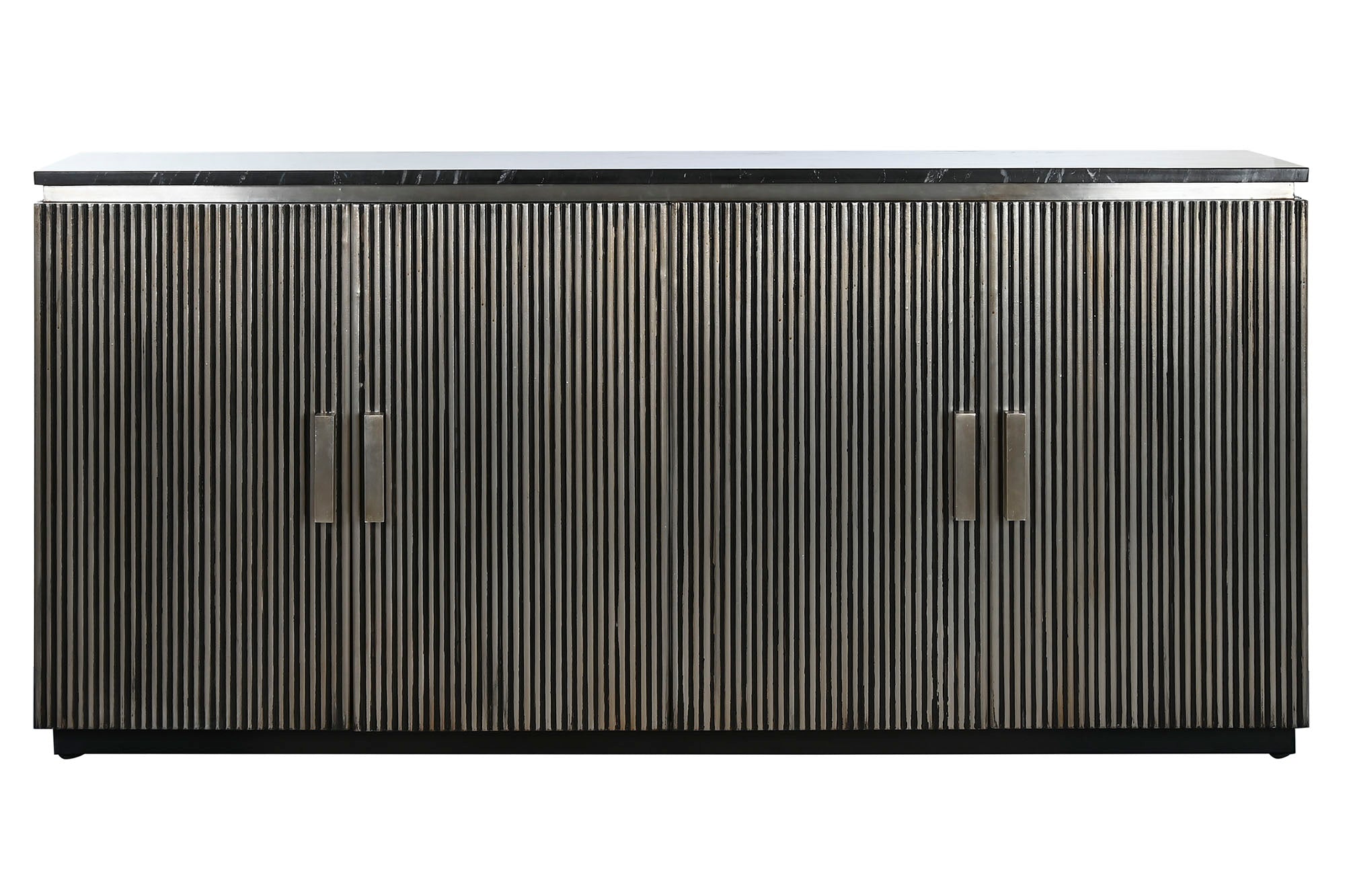 BUFFET LATON MARMOL 180X40X85 PLATEADO - Imagen 1