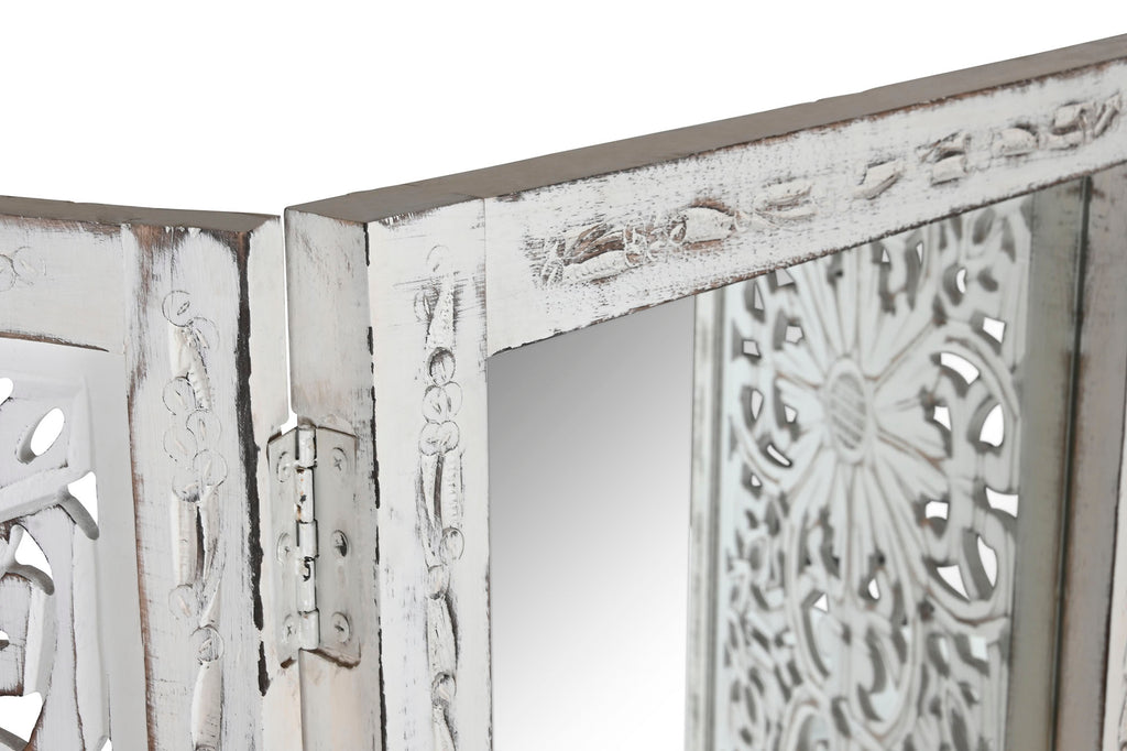 BIOMBO MANGO ESPEJO 152X2X182 DECAPE BLANCO - Imagen 2