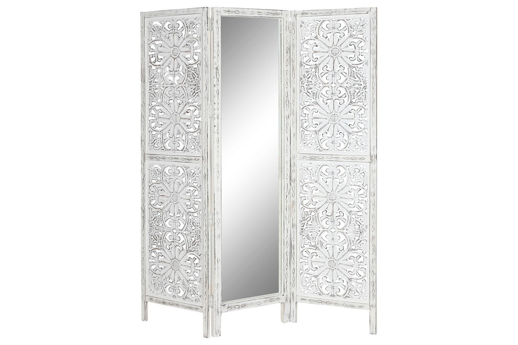 BIOMBO MANGO ESPEJO 152X2X182 DECAPE BLANCO - Imagen 1